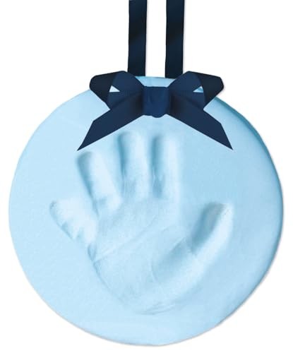  Newborn Handprint or Footprint DIY Keepsake Ornament Kit, Baby Boy Nursery 