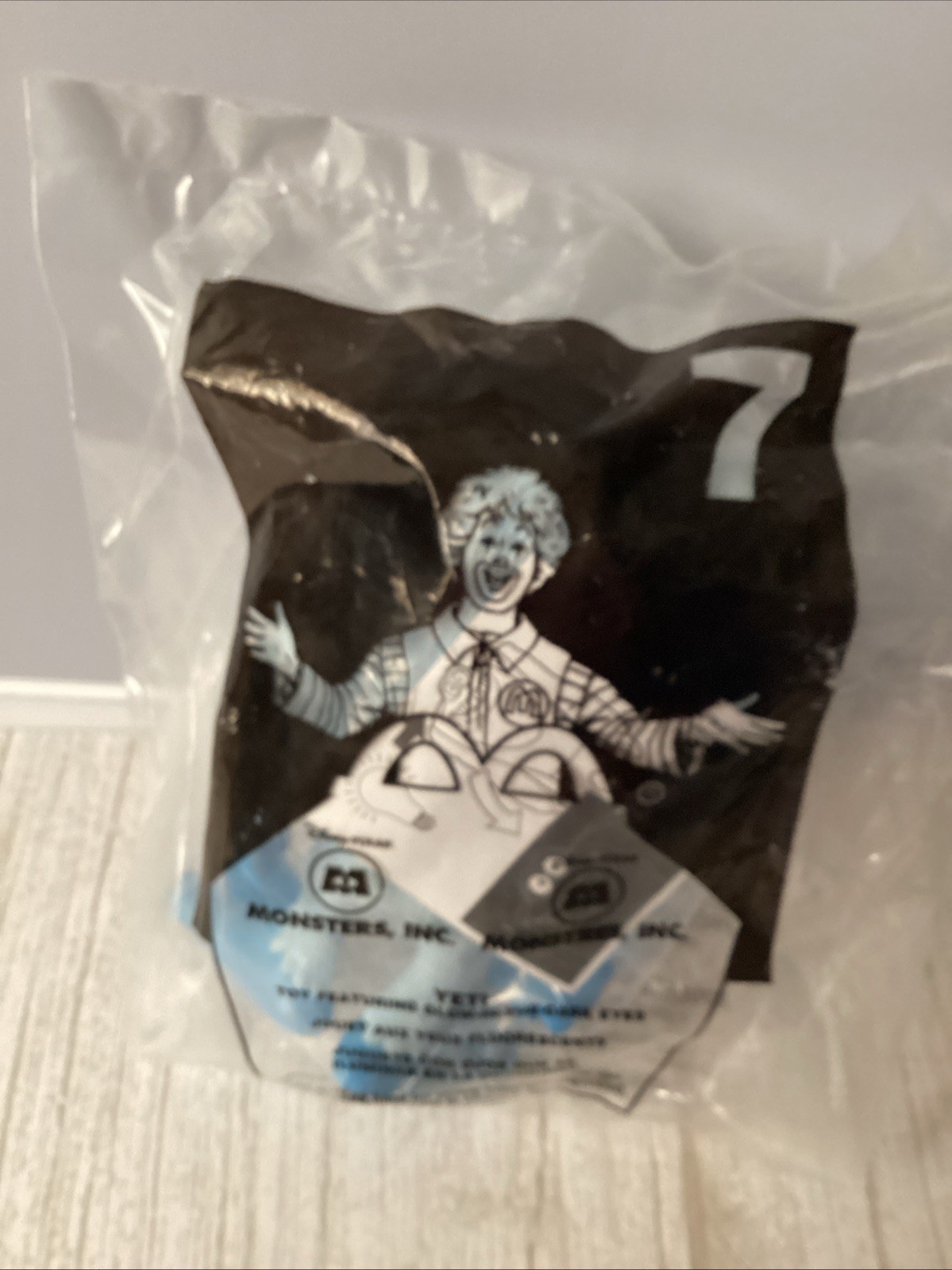 Vintage McDonalds 2001 Disney Pixar Monsters Inc Sully Yeti Happy Meal #7 New