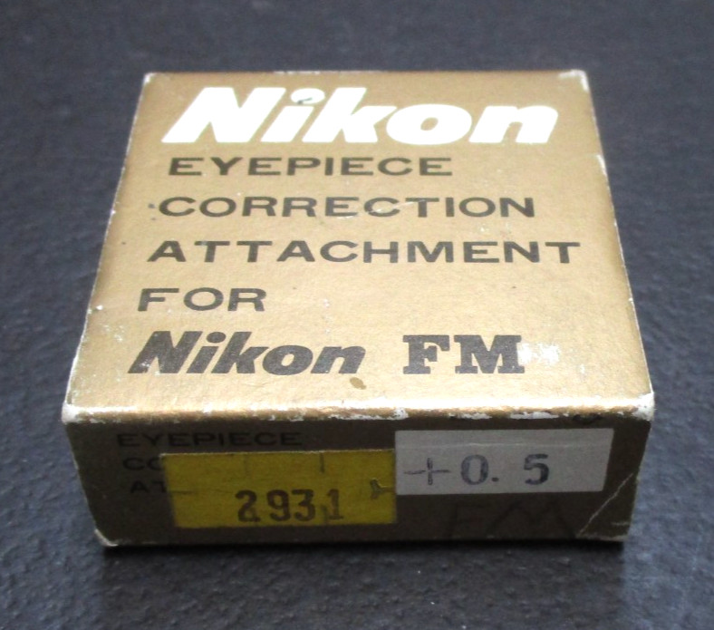 Nikon diopter eyepiece correction lens +0.5D for FM, FE, F & FM3A NEW Old Stock