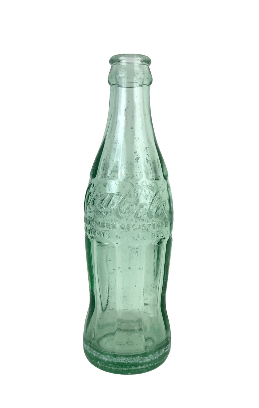 Vintage Green Glass Coke Bottle Lawton Oklahoma 6 oz