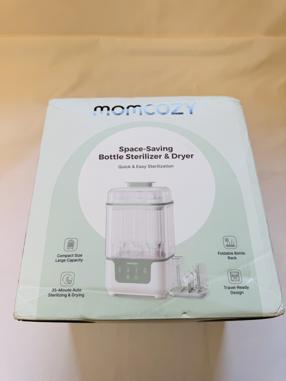 Momcozy 4-in-1 Bottle Sterilizer & Dryer 6 Bottle Capacity Modular Design NIB