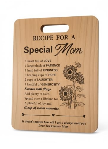 Mom Birthday Gifts Mother Cutting Board Gift, Presents for Mom Bamboo For Mom
