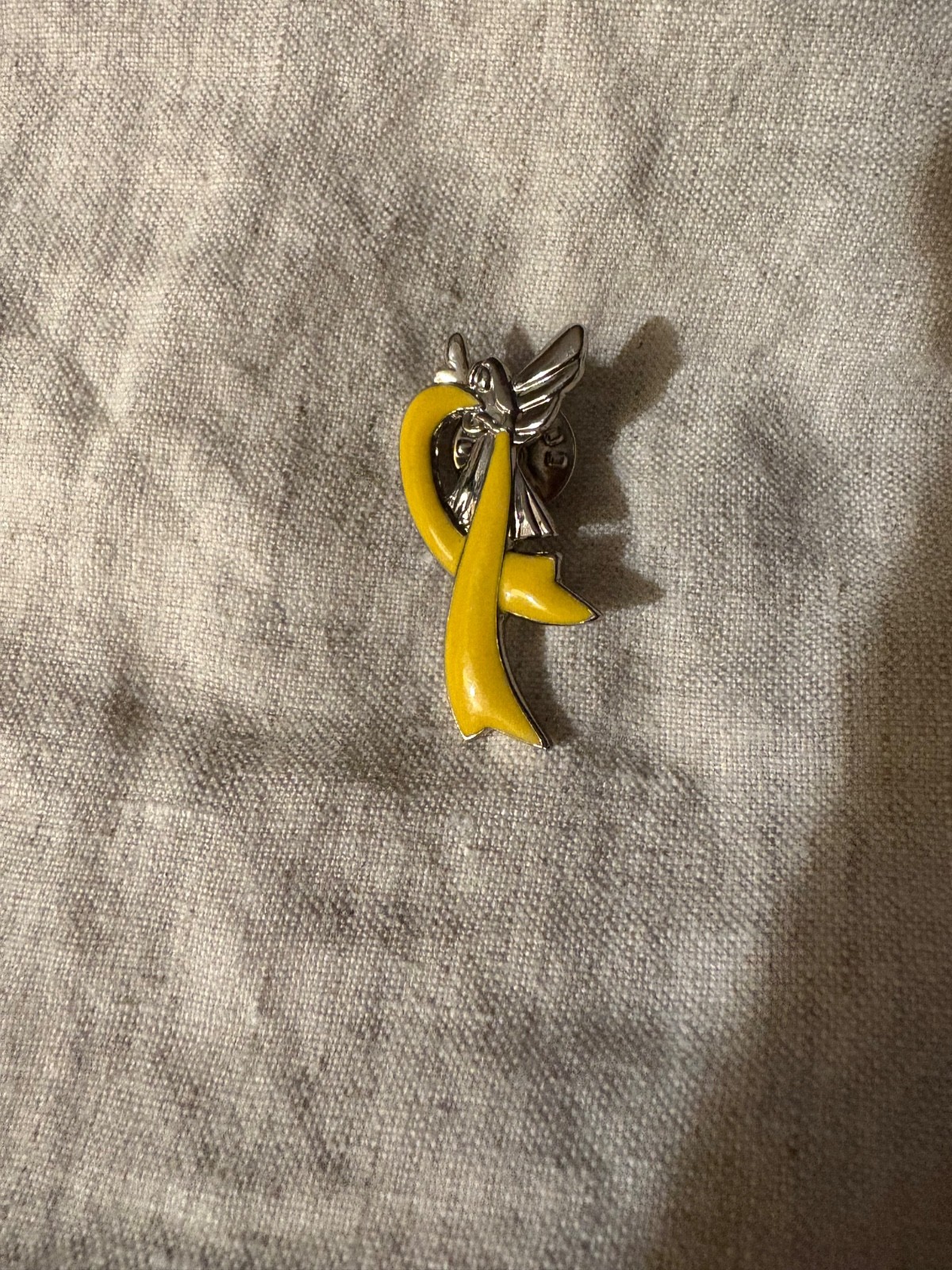 Vintage Yellow Guardian Angel Cancer Support  PIN