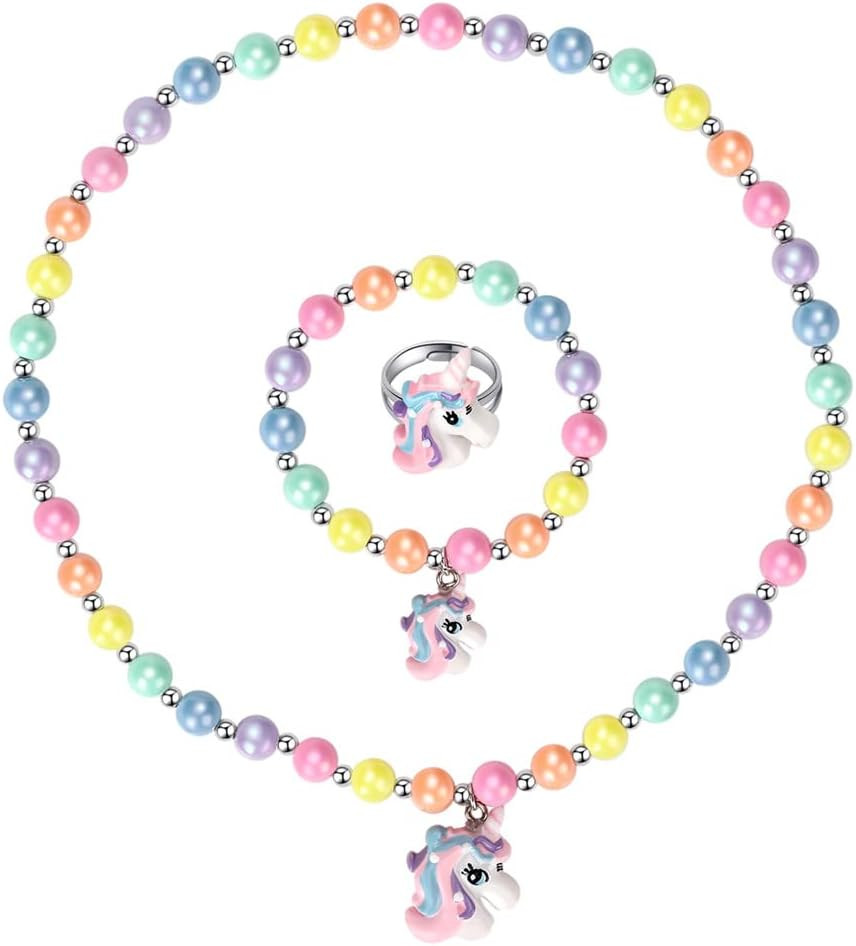 Msnailfly Unicorn Stretch Necklace Little Girl adjustable, multiple colors