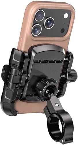  Motorcycle Phone Mount Holder with Aluminum Alloy Mounting Base, [1s M8SP-C1