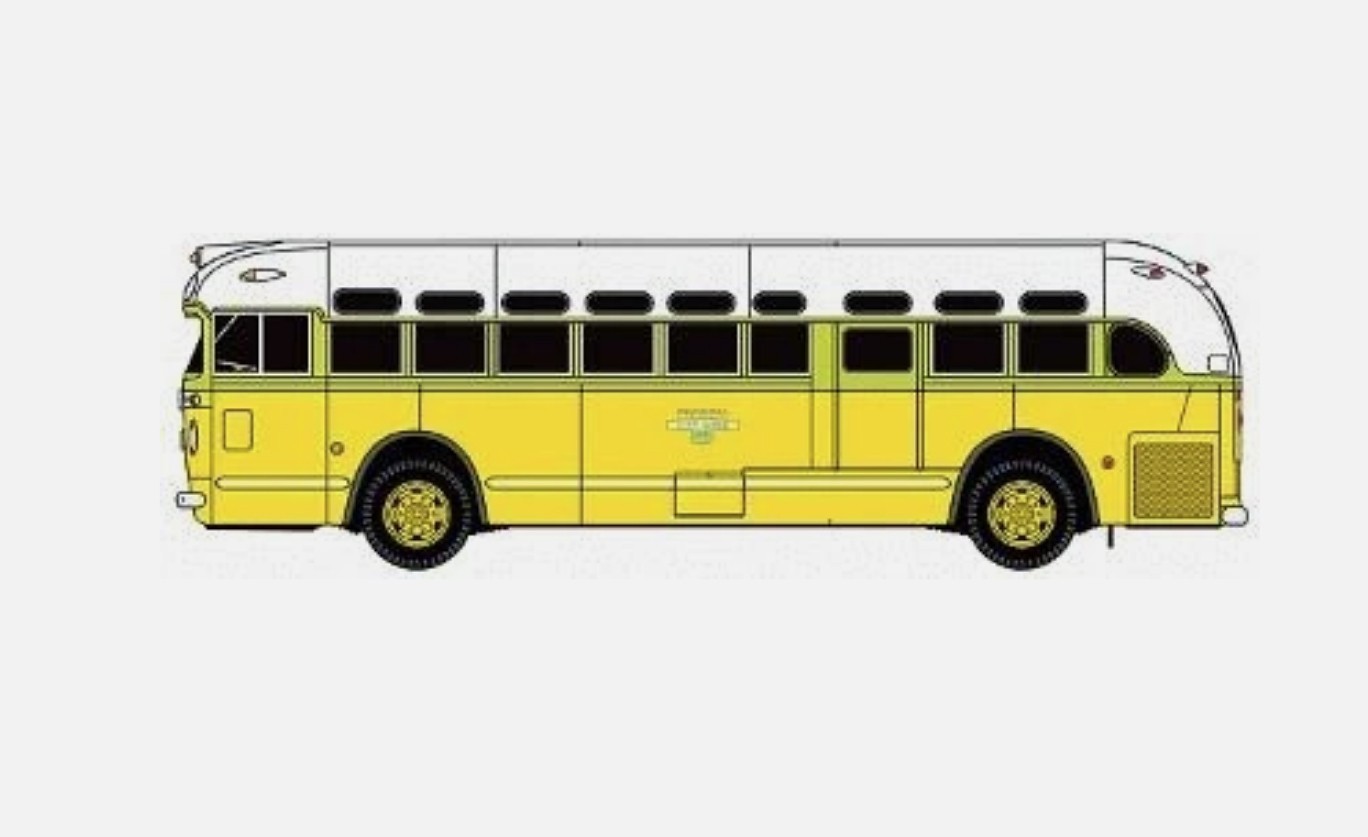 HO Scale Mini Metals National City / Shore Line GMC TDH-3610 Transit Bus #32302