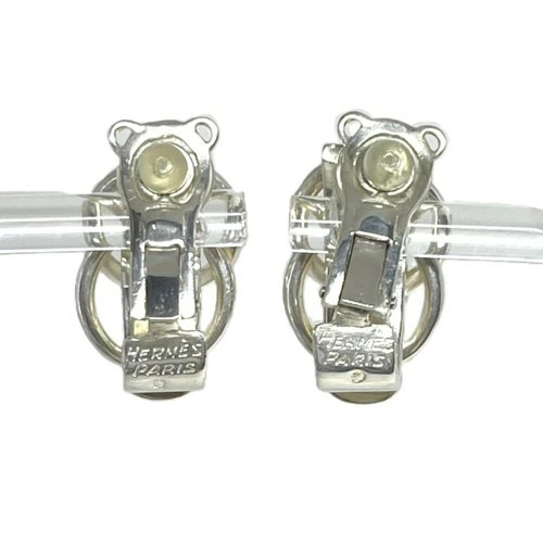 Used HERMES Deux Anaux Earrings SV925 Brand Jewelry Accessories for Both Ears Si