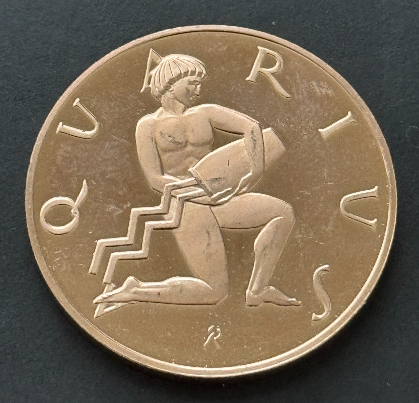 Aquarius Zodiac Astrology Coin Medal Token Franklin Mint