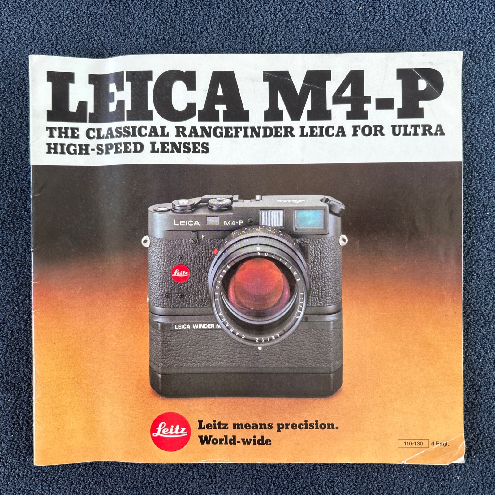 vintage sales brochure for the Leica M4-P rangefinder camera