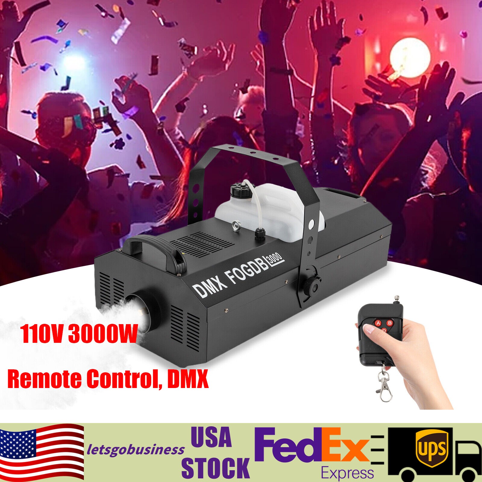 3000W DMX Fog Machine Stage Fogger Smoke Machine DJ Fog Smoke Effect 30000CFM