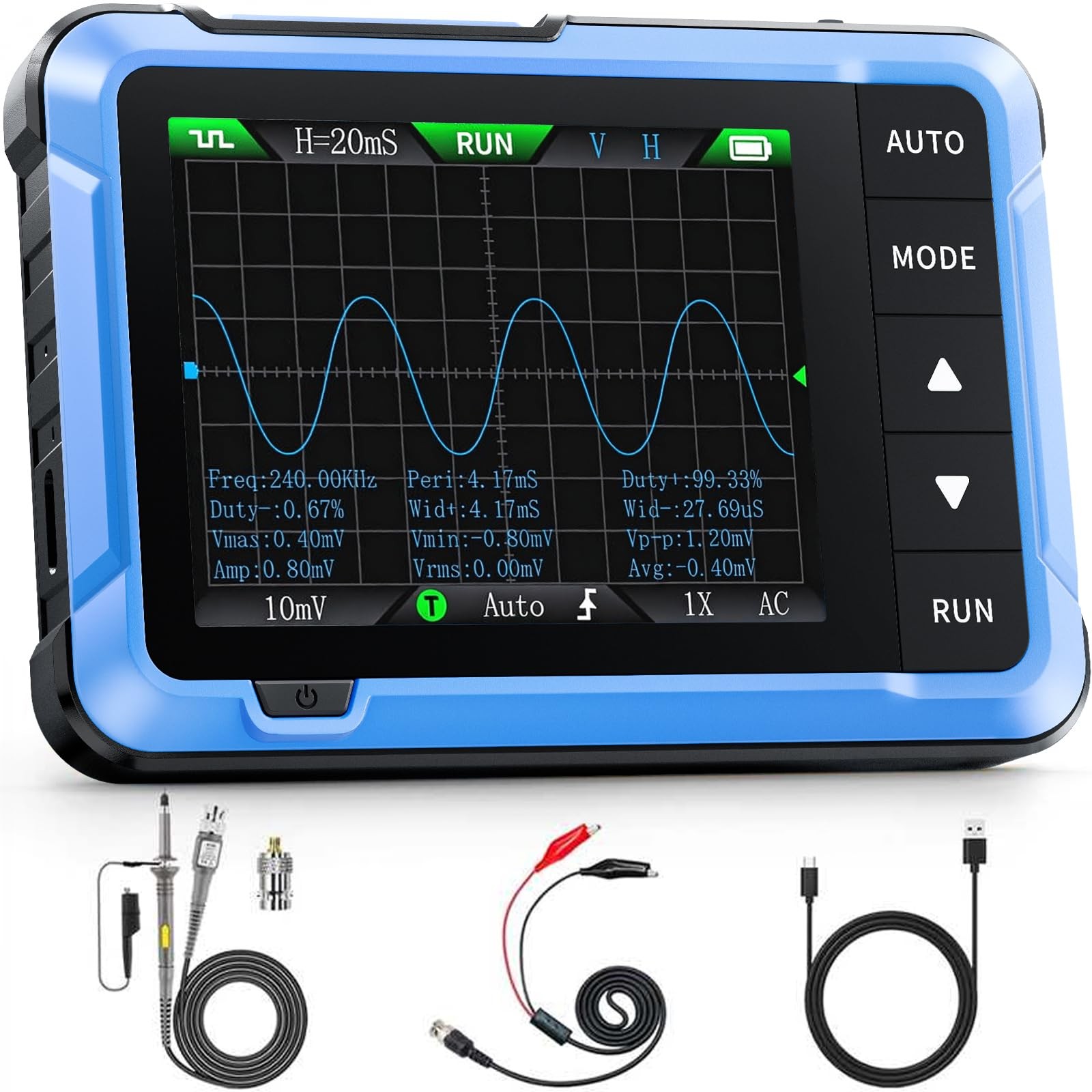 FNIRSI DSO-510 Handheld Oscilloscope/DDS Signal Generator 2 in 1, Digital... 