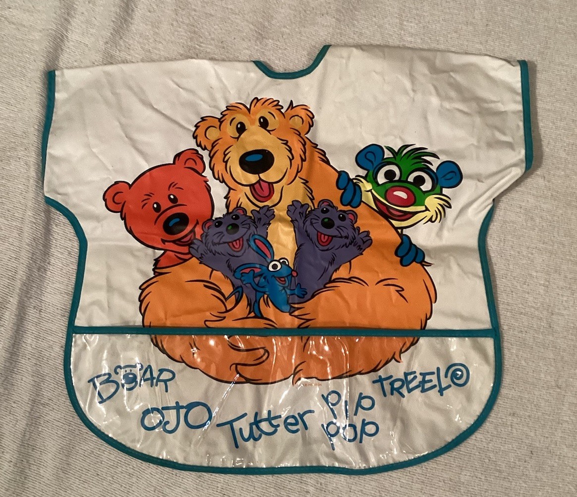 Bear in the Big Blue House Vintage Big Baby Bib Disney Jim Henson Pip Pop Ojo