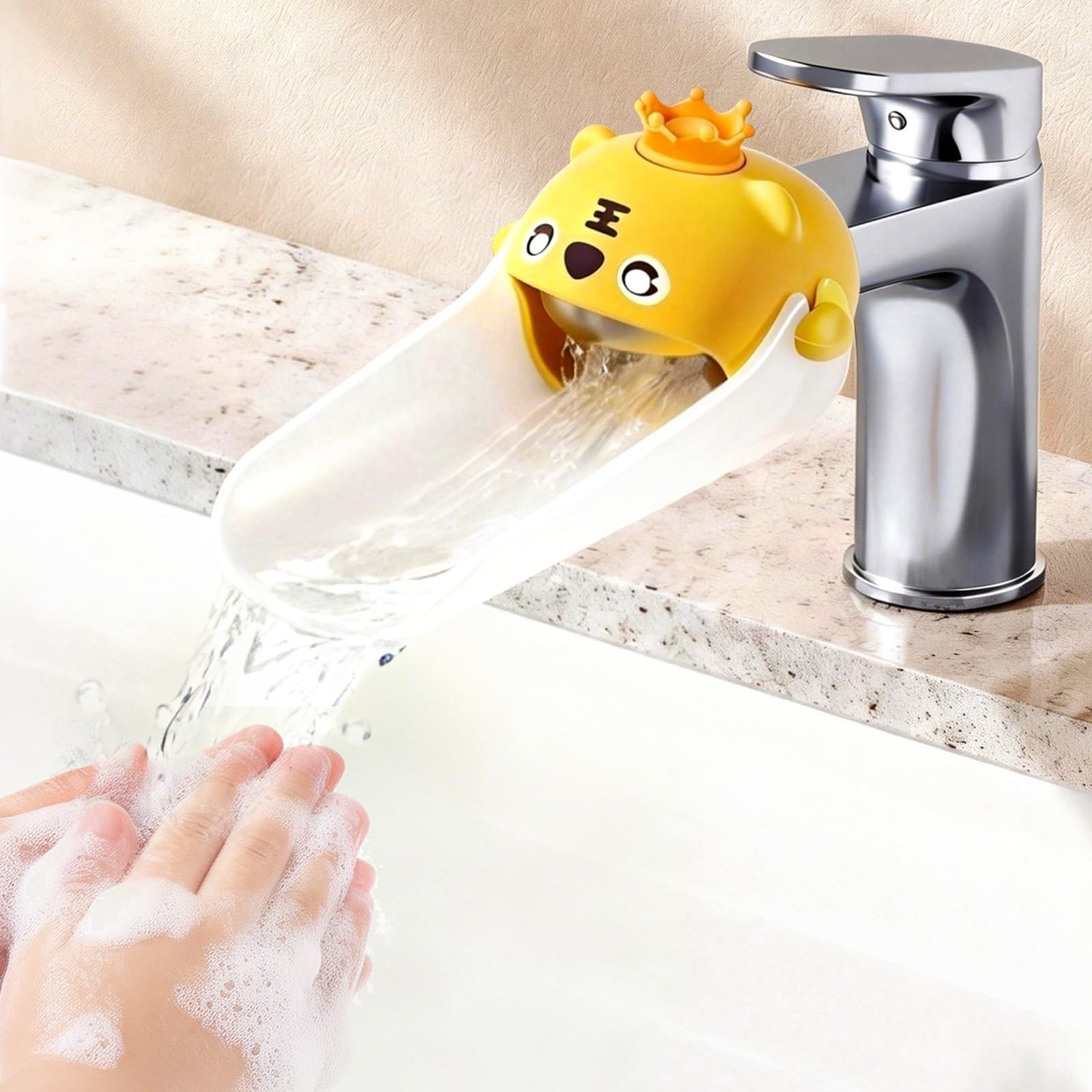 Faucet-Extender for Toddlers,for Kids Hand Washing faucet extender, Yellow 
