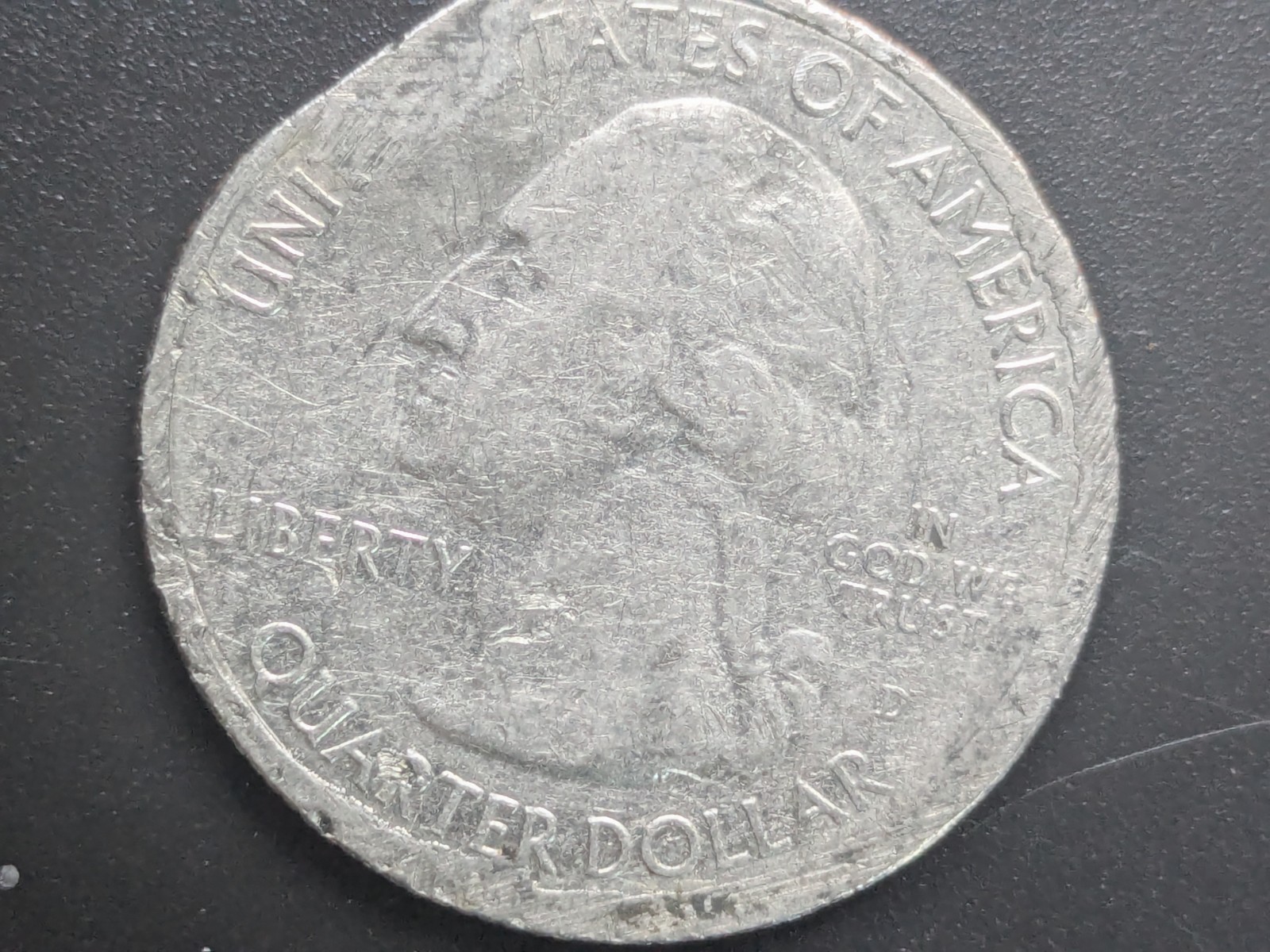 Error Quarter Broad strike 2014 D Utah Arches Quarter rare error 