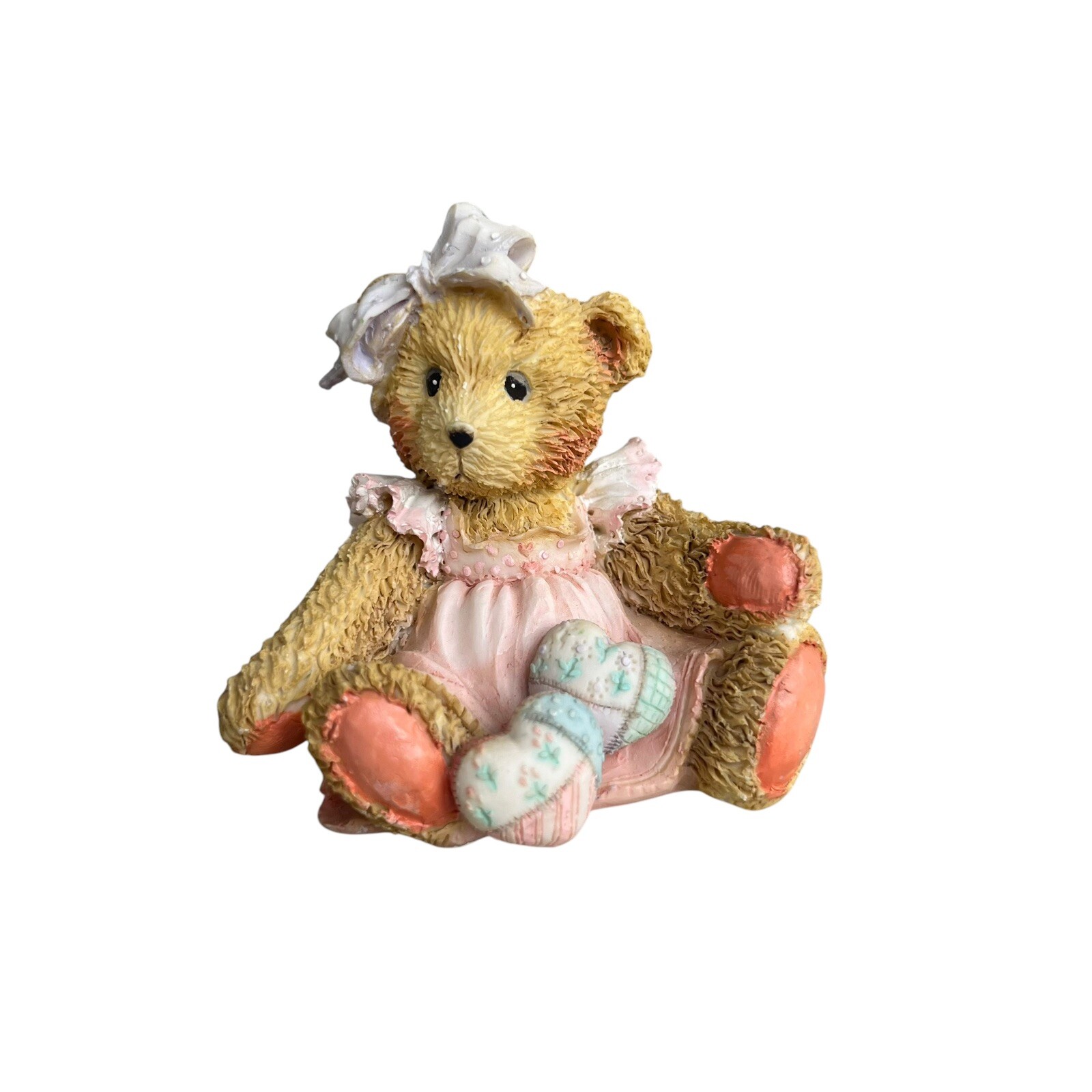 Cherished Teddies Amy Hearts Quilted With Love Teddy #910732 1992 P. Hillman Lic