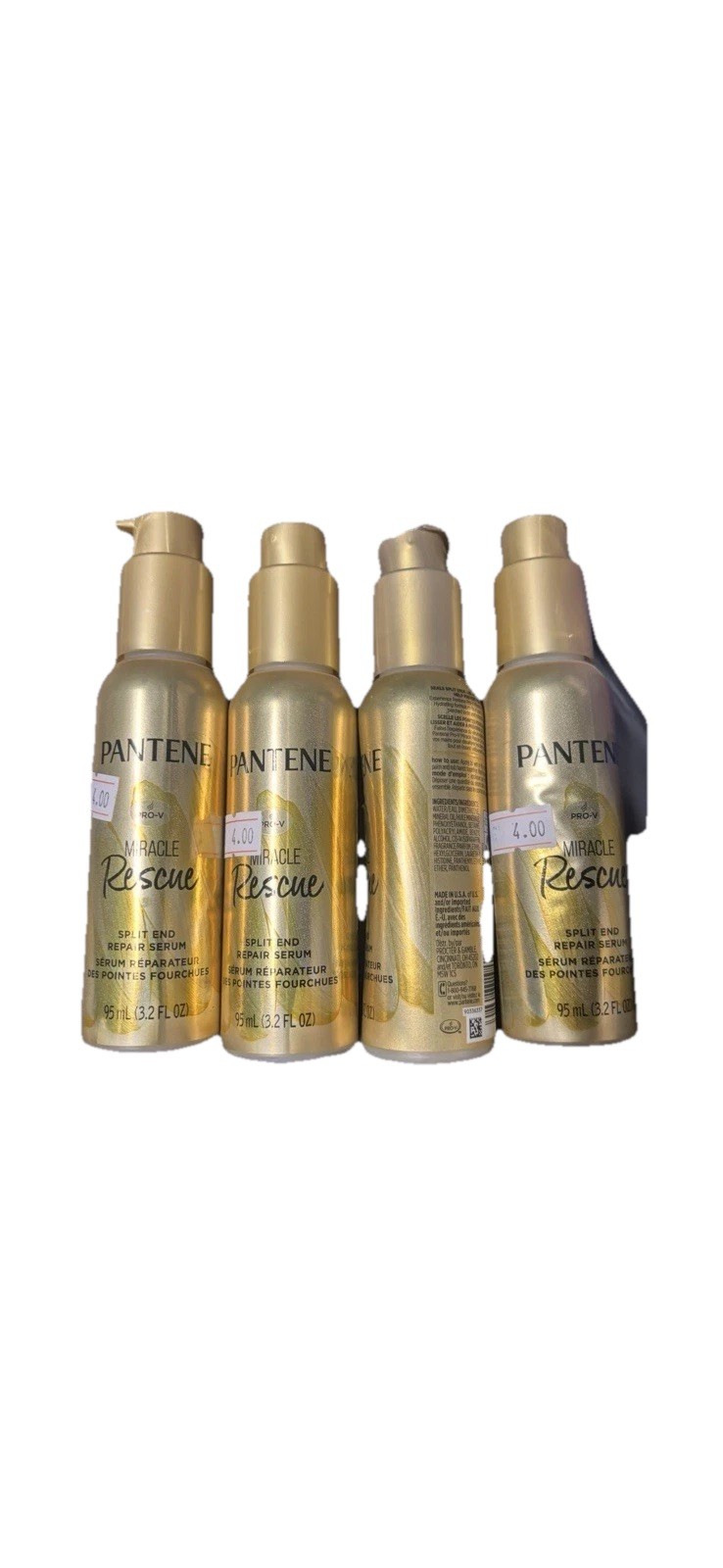 Pantene Pro-V Miracle Rescue Moisture Mix-In Treatment 3 fl.oz Pack Of 4