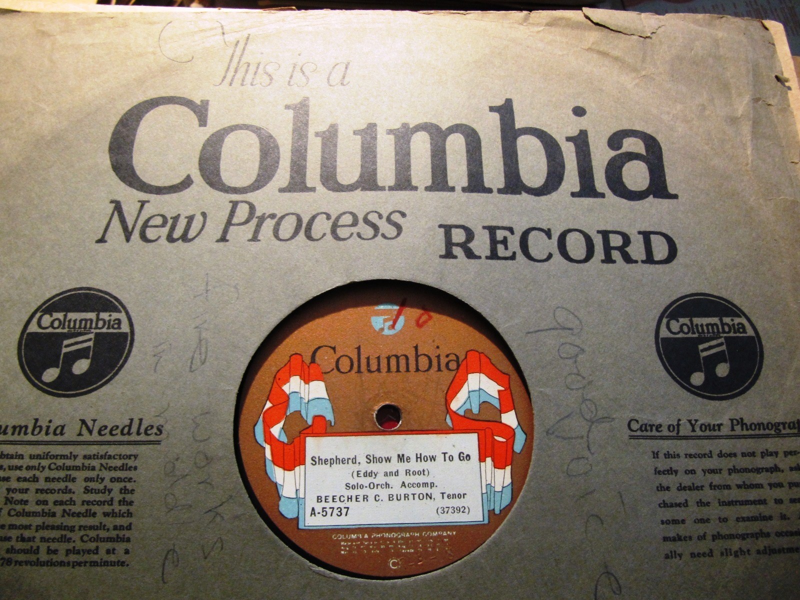 BEECHER C. BURTON 1915 Mary Baker Eddy CHRISTIAN SCIENCE HYMN Shepherd Show 5737