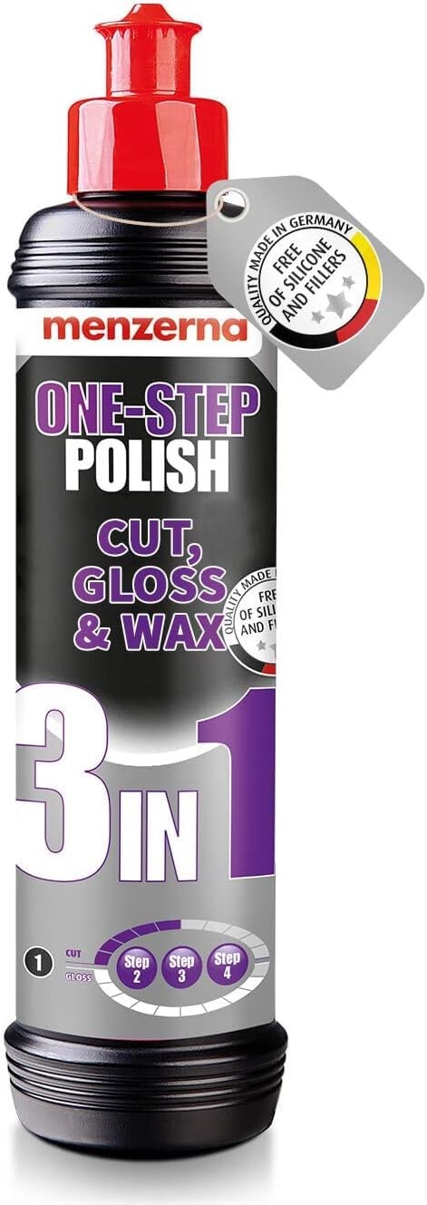 menzerna One-Step Polish 3in1 I Medium Cut with High Gloss Finish 8oz 