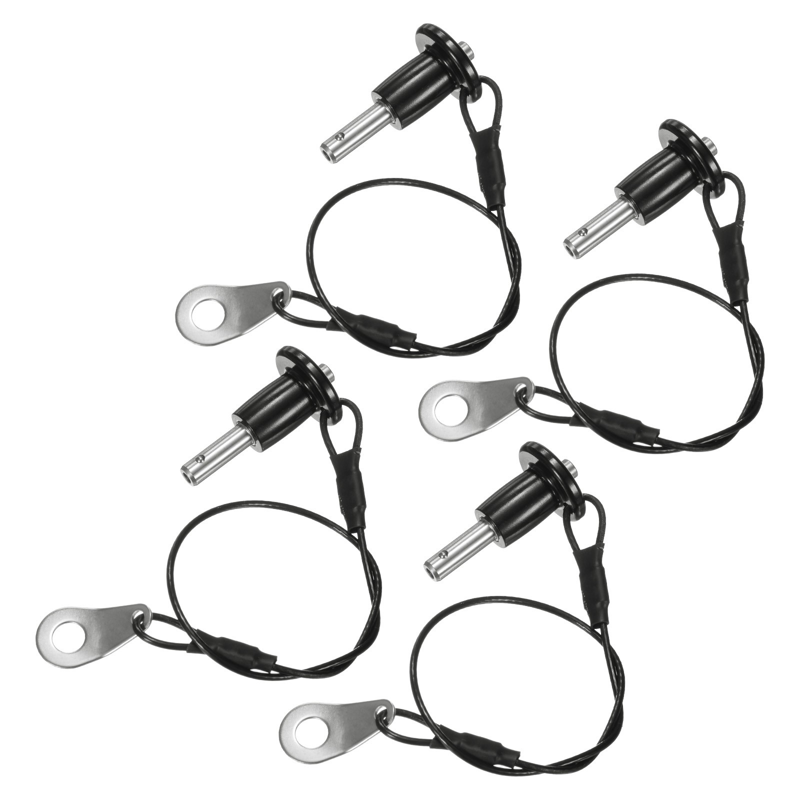 Ball Locking Pins 5mm Dia 10mm Usage Long Button Handle Quick Release Pin, 4 Pcs