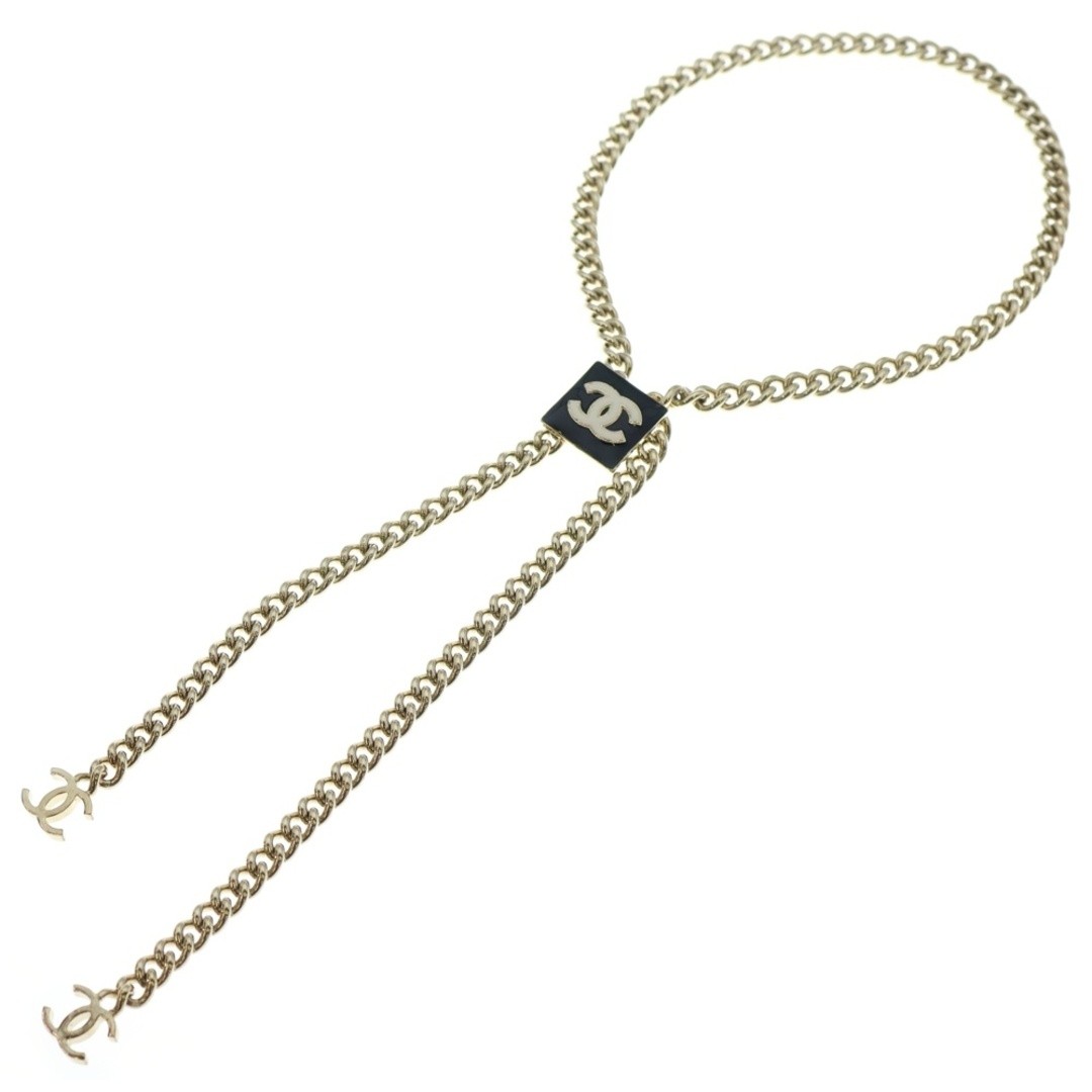 CHANEL Coco Mark Chain Belt Gold GP B22A Used a4c0e3cec914139fe240208204a4e182