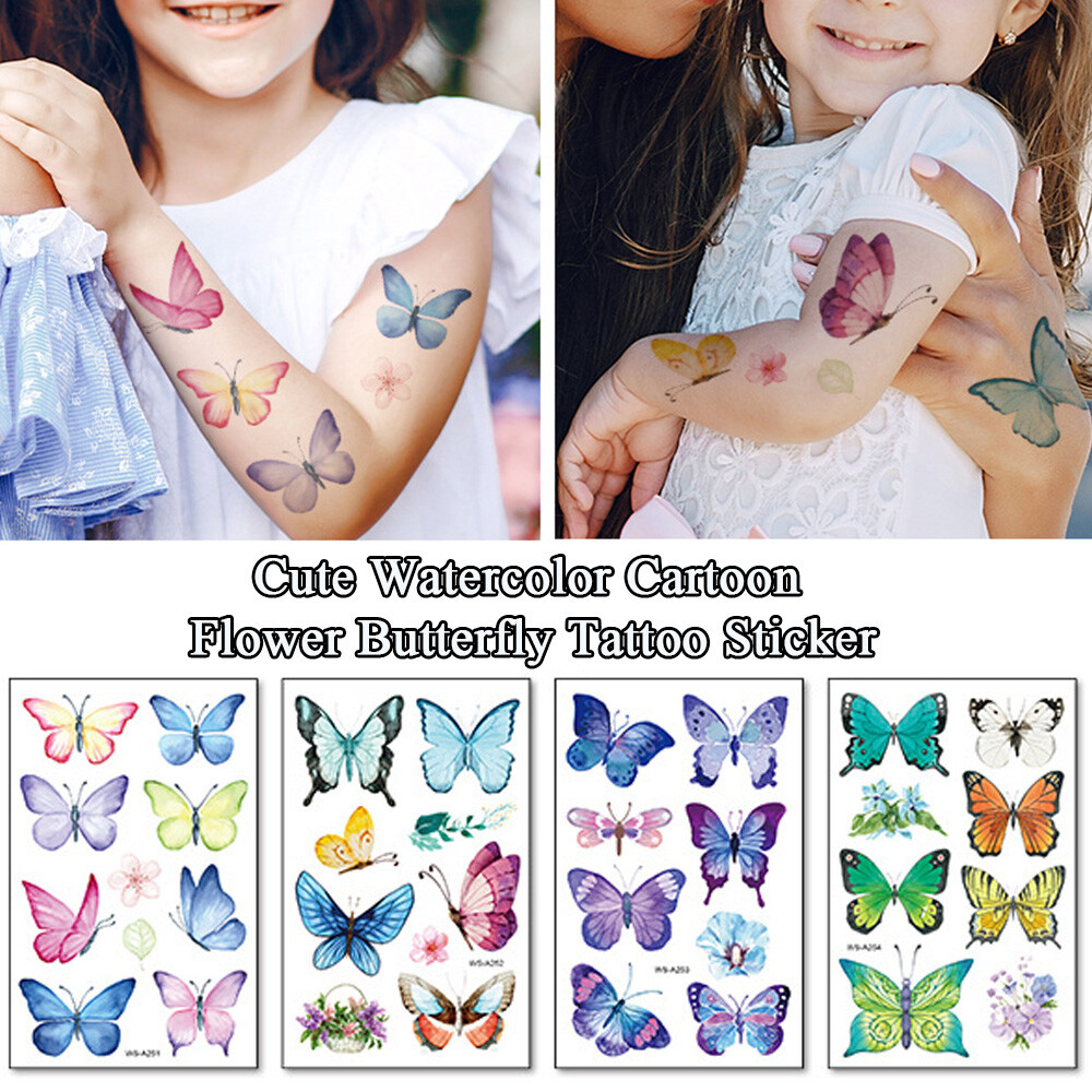 Butterfly Tattoo Sticker Temporary Tattoo Body Art Artistic Sweat Resistant  θ