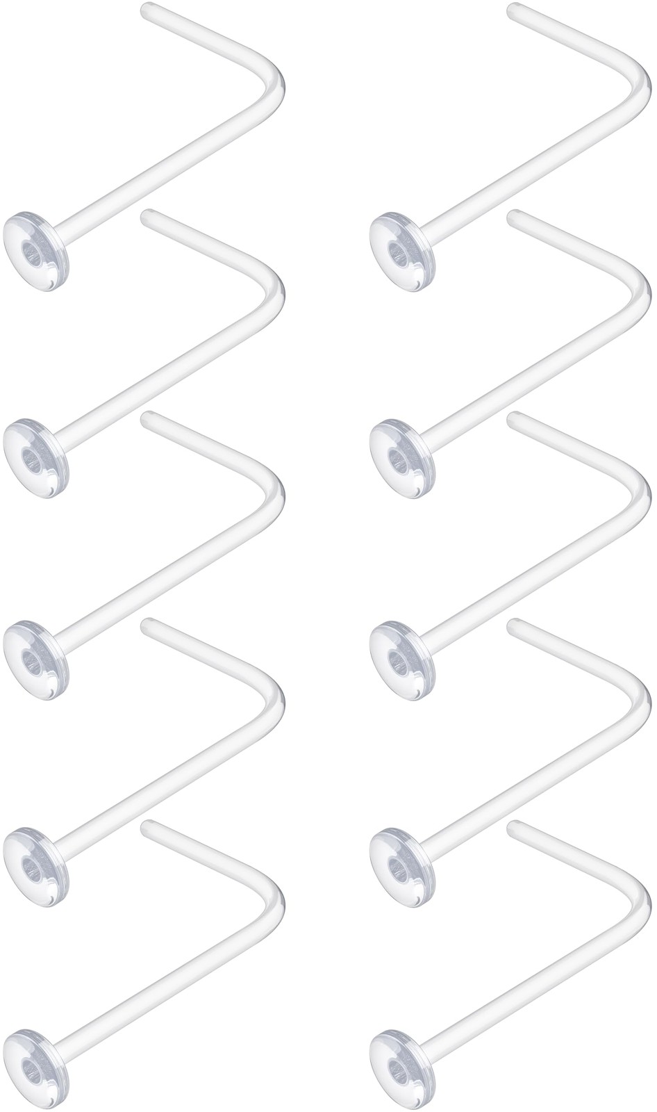 22 Gauge Nose Ring Clear - Bioflex 22 22g (0.6mm), (0.6mm) 
