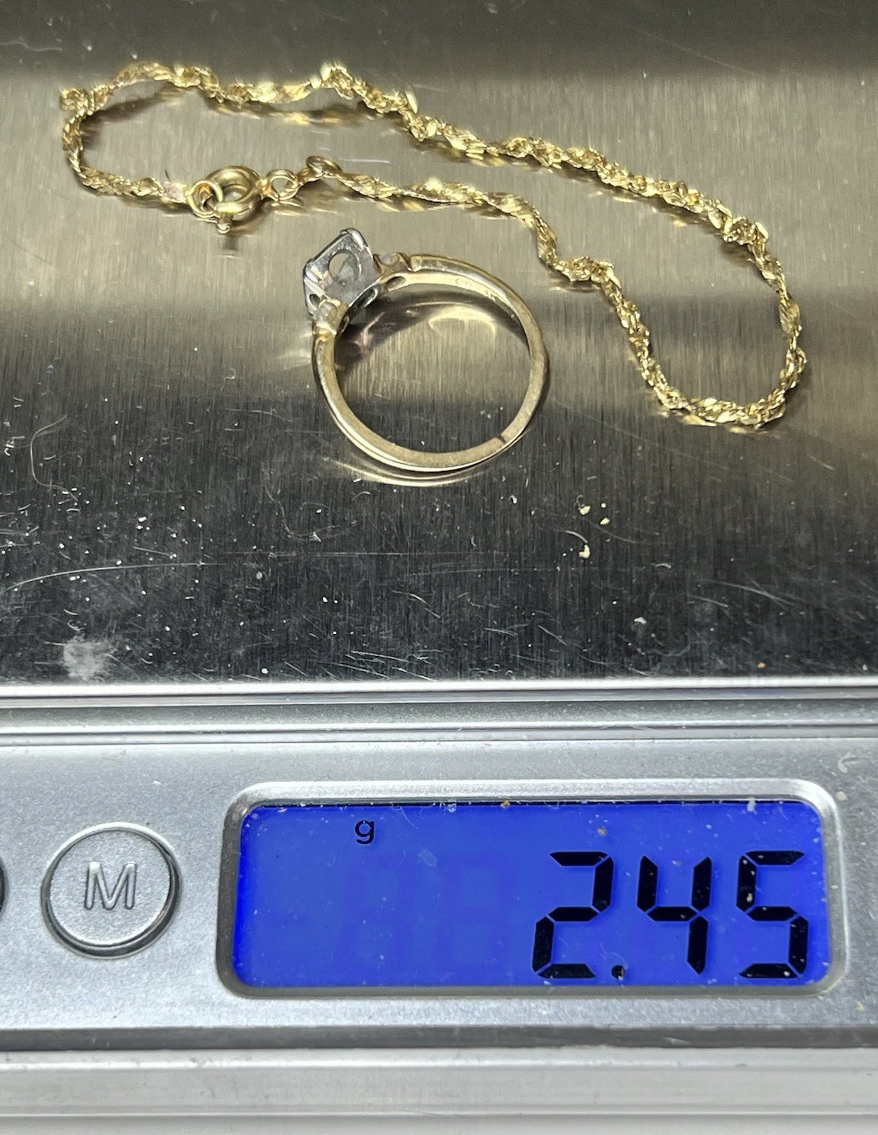 Vintage 2.4 Grams 14k Gold Orange Blossom Ring & Bracelet SCRAP Or Repair