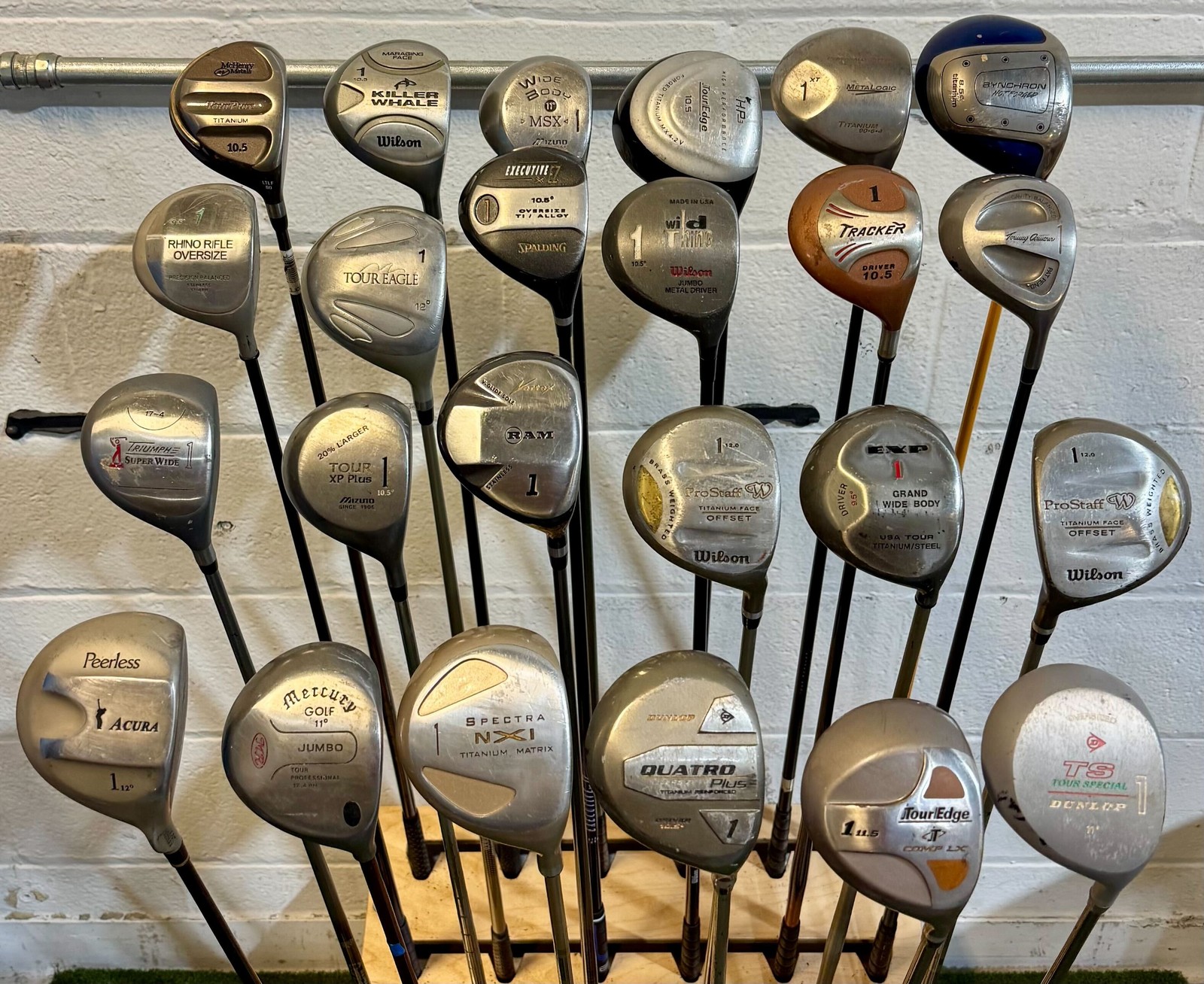 Wholesale Lot of 35 Golf Clubs - Assorted Drivers - Mixed Flexes/Lofts/Lengths