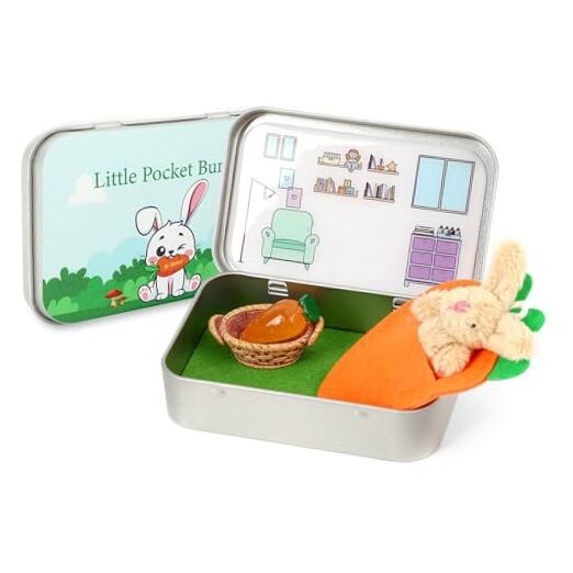 Little Pocket Easter Basket Stuffer, Easter Gifts for Kids, DIY Pet Bunny