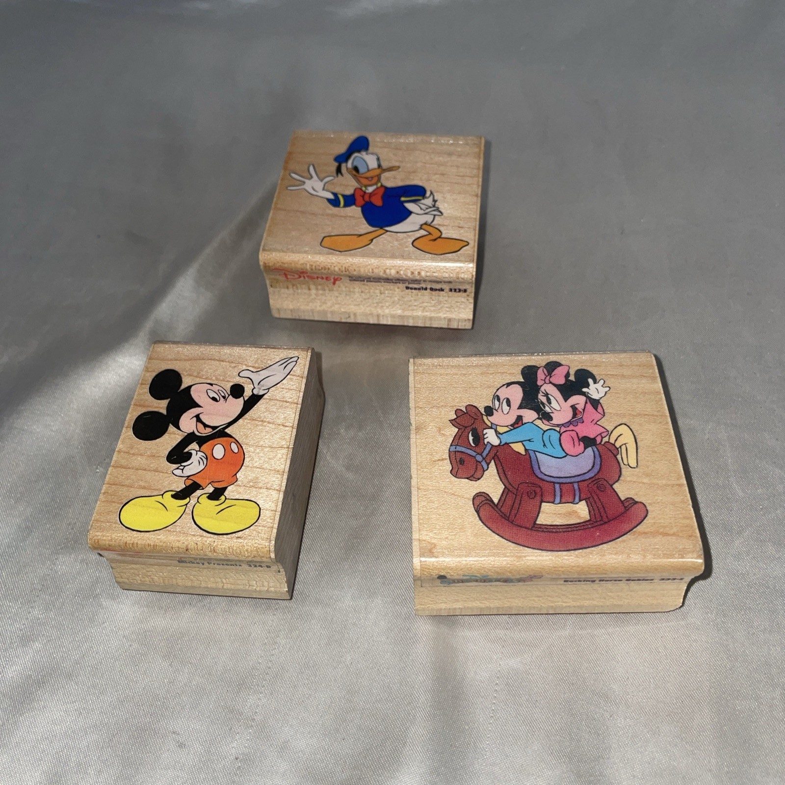 Disney Stamp Lot Of 3 Mickey 324-d Donald 323-e Babies 333-e