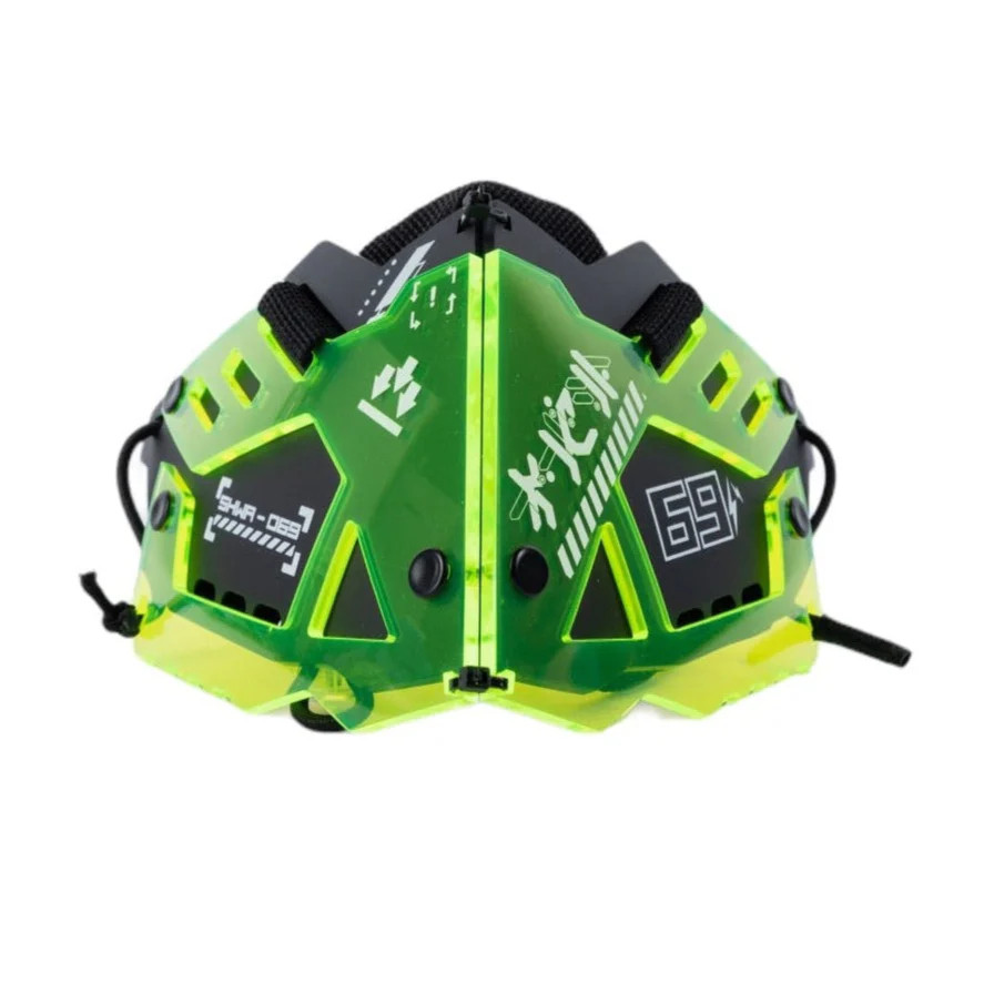 [SHWA] SW-01 Techwear Style QOZE Collab Mask Cover - Neon Green