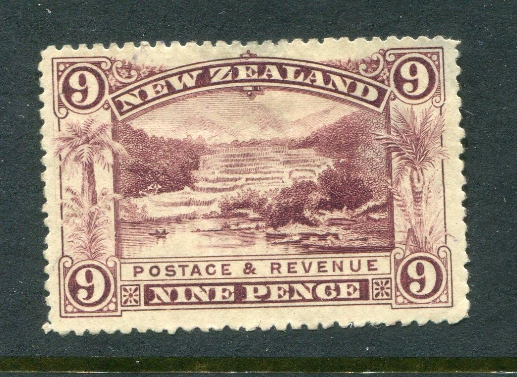 New Zealand #117 Pink Terrace 9 P. [Mint Hinged]