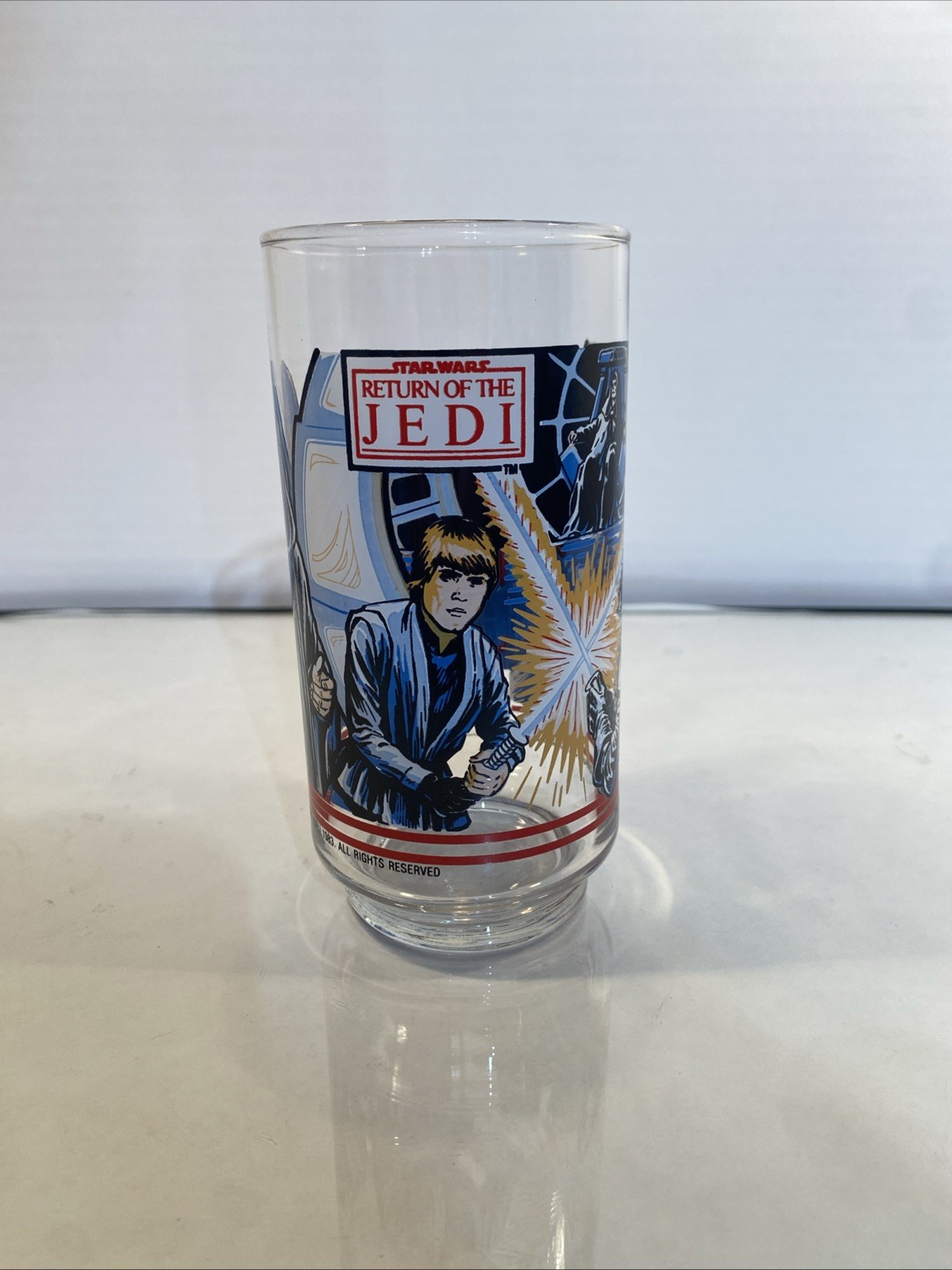 Vintage 1983 Star Wars Return of the Jedi Burger King Glass Luke Skywalker