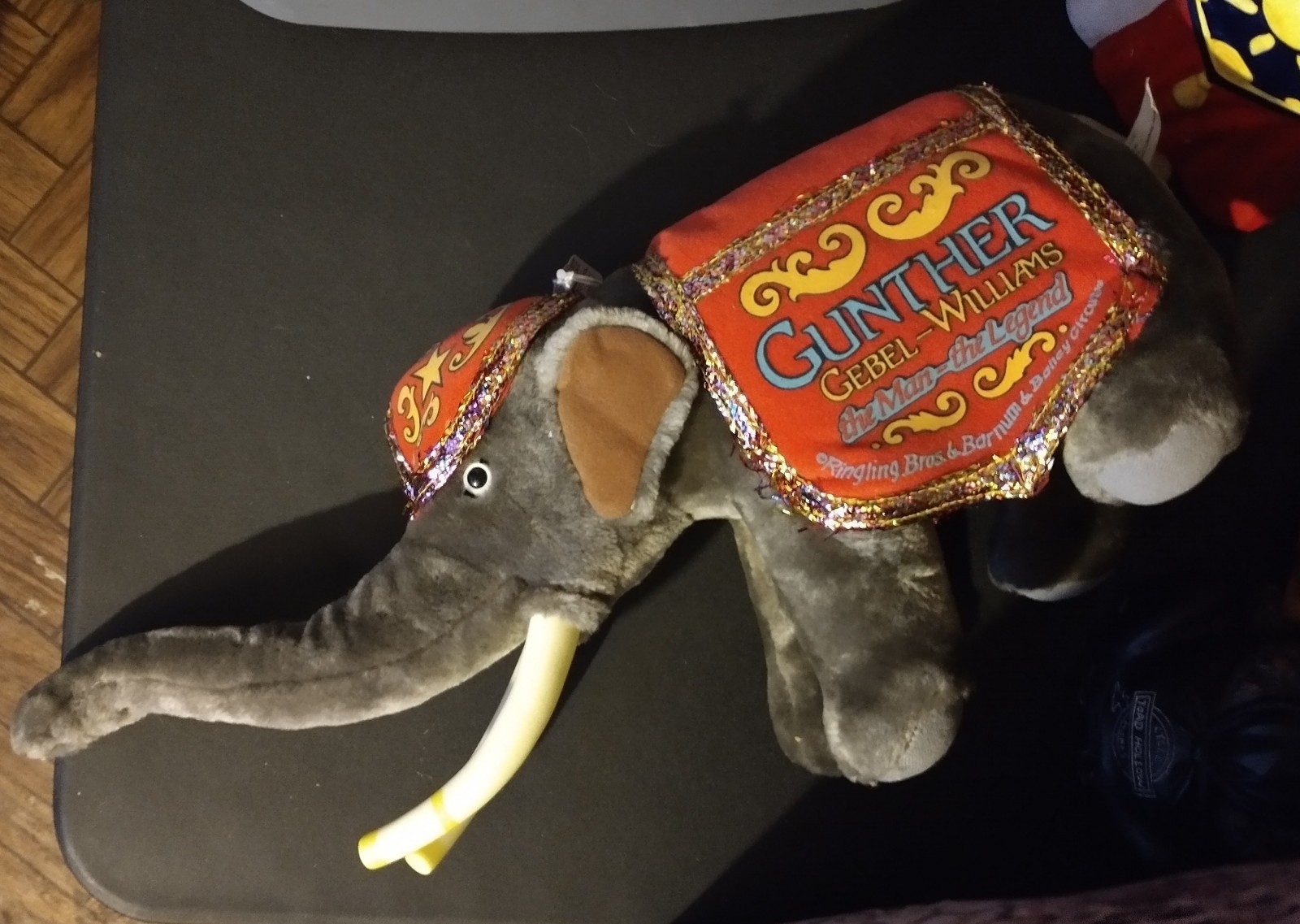 VINTAGE ELEPHANT ADVERTISING TOY RARE IN RED RINGLING BROTHERS - BAILEY CIRCUS