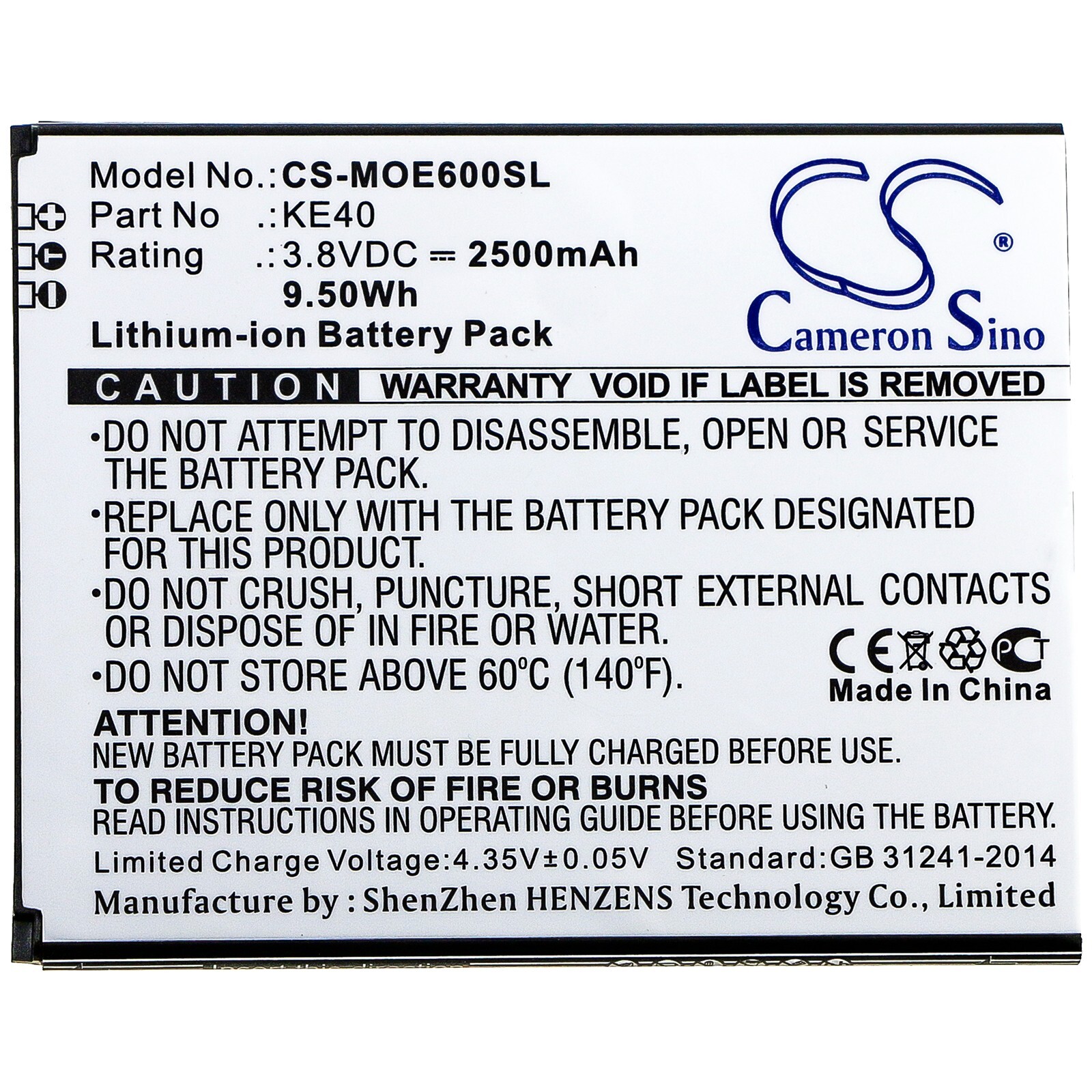 BATTERIE 2500mAh Type KE40 SB18C54512 For Motorola Moto E6, XT2005 XT2005DL