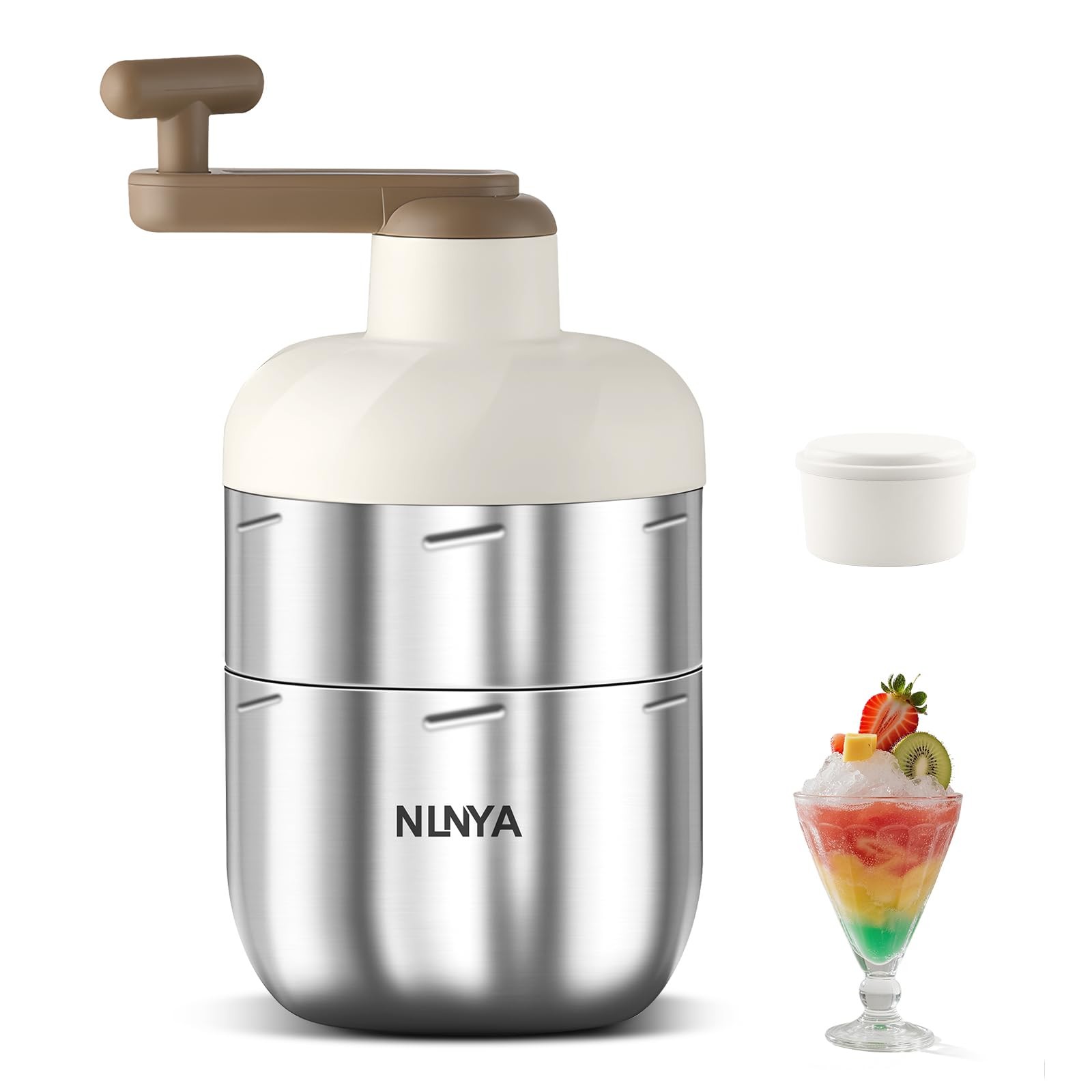 Ice Shaver and Snow Cone Machine - Premium Portable Ice Crusher and Shaved Ic...