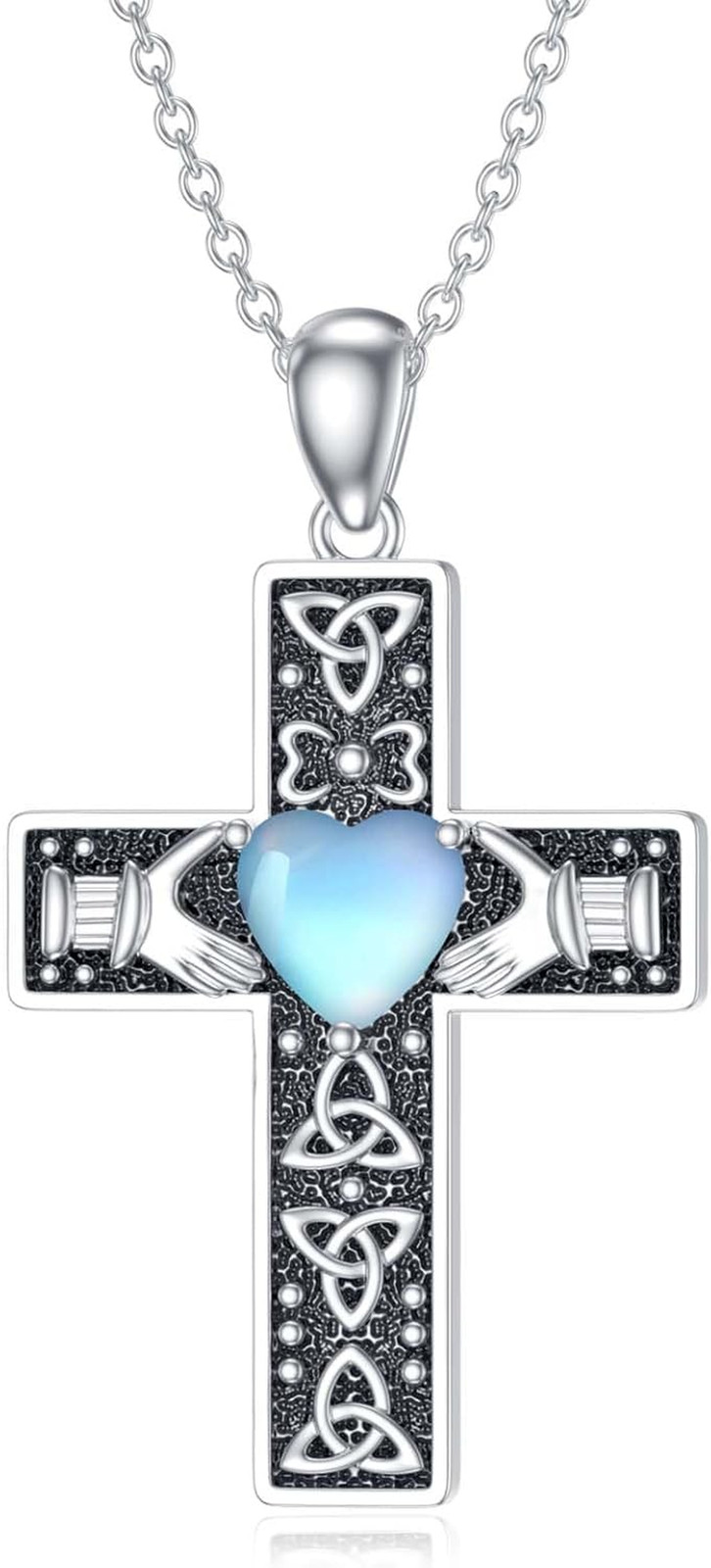 Celtic Cross Urn Necklace 925 Sterling Silver Celtic Cremation Jewelry for Ashes
