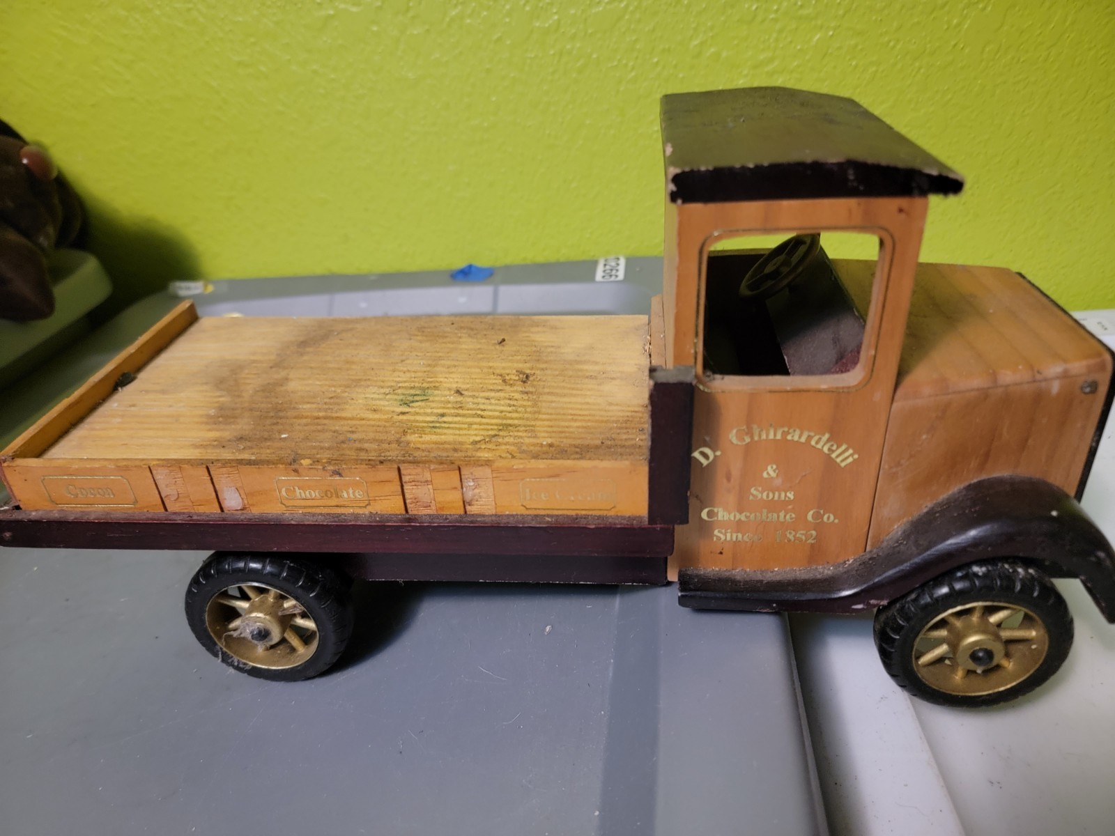 Vintage Girardhelli Wooden Chocolate Truck