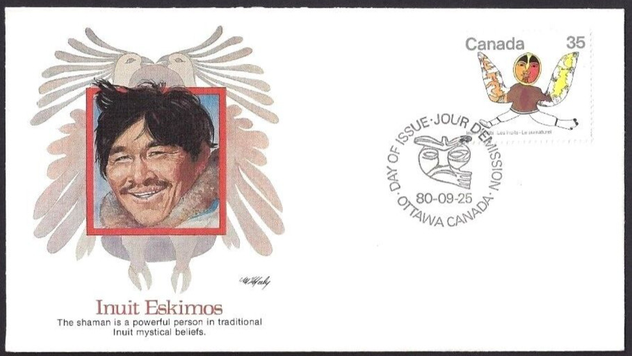 🍁Canada  #869   "INUIT - SPIRITS"    Brand New  1980  Fleetwood Cover