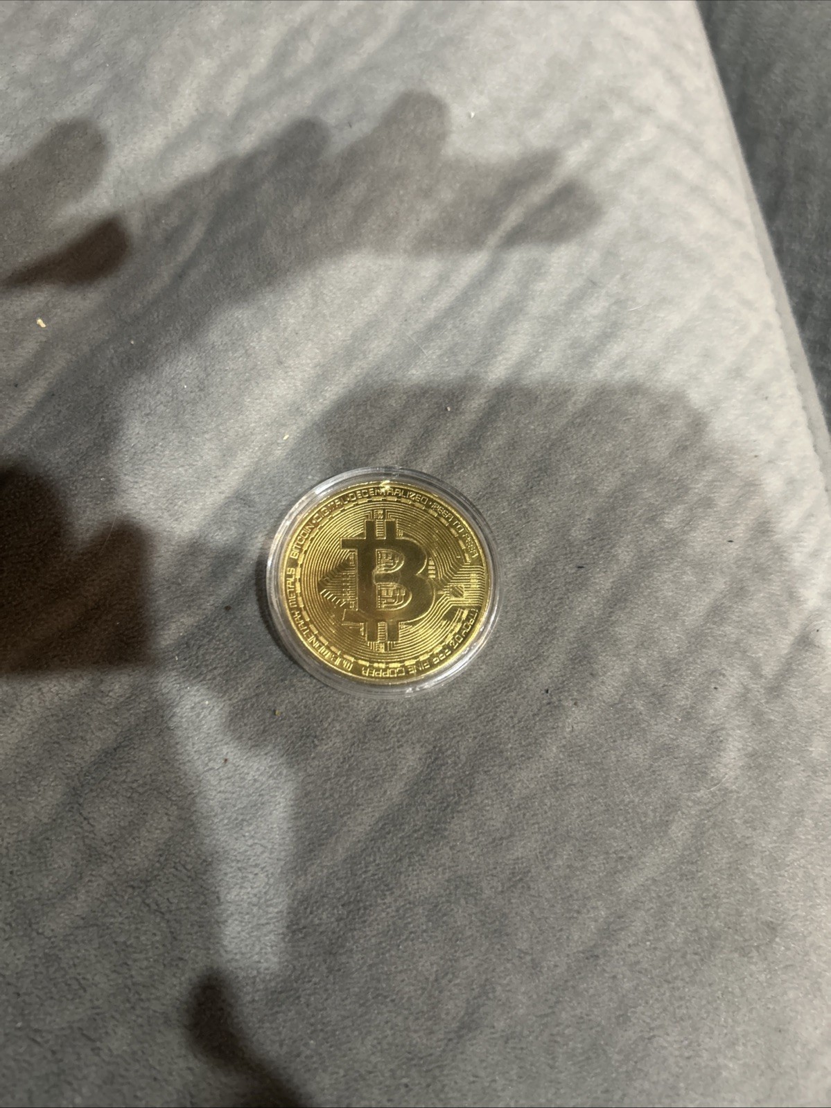 Bitcoin Commemorative Coin Plated Gold Collectible Physical Coin