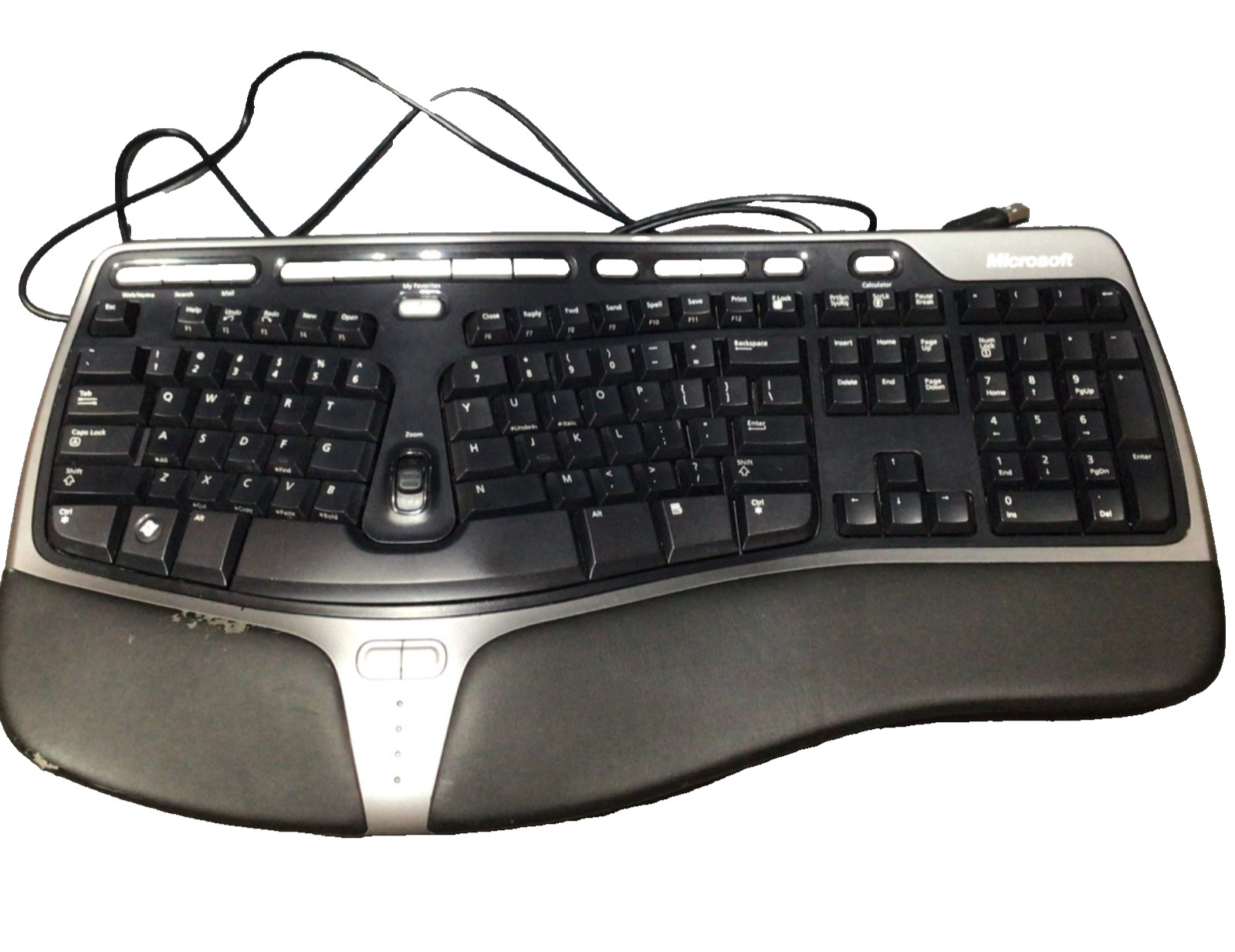 Microsoft Natural Ergonomic Keyboard 4000 v1.0 Wired USB Split Design With Wrist