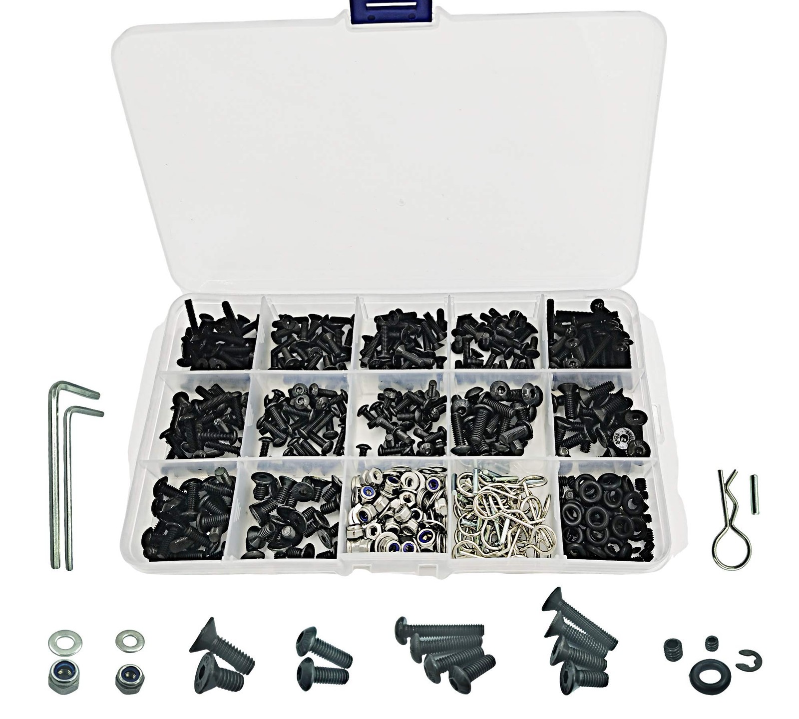 522PCS RC Screws Kit Reapir Tool Set Hardware Fasteners RC Hobby Universal Sp...