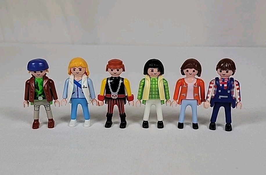 Playmobil Figure Lot Of 6 Assorted Mixed Figures 1990 Thru 2000 Geobra