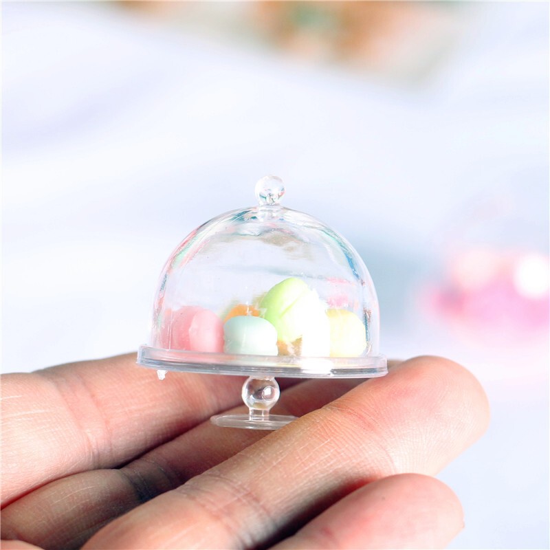 19PC 1:12 Scale Dollhouse Miniatures Mini Food Cakes Candy Jar Plastic Store Kit