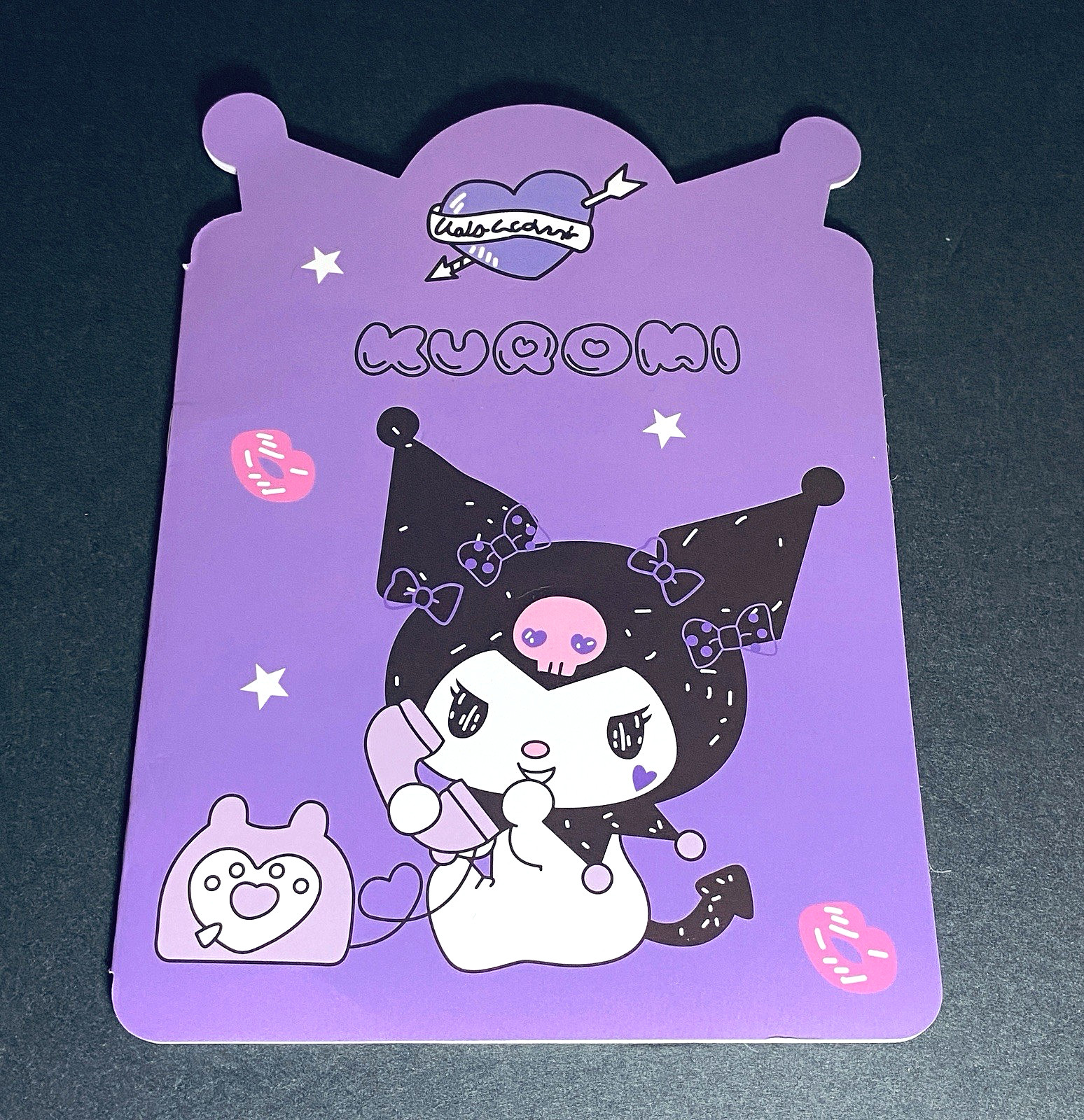 Hello Kitty Notebook Memo Lined Pages Kuromi Purple School Work Office Desk    k