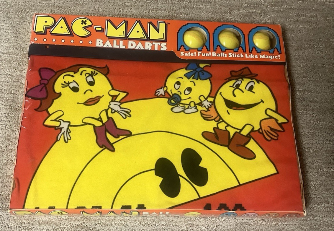 Pac-Man Ball Darts Game 1980 Bally Midway Synergistics Research Corp Vintage NEW