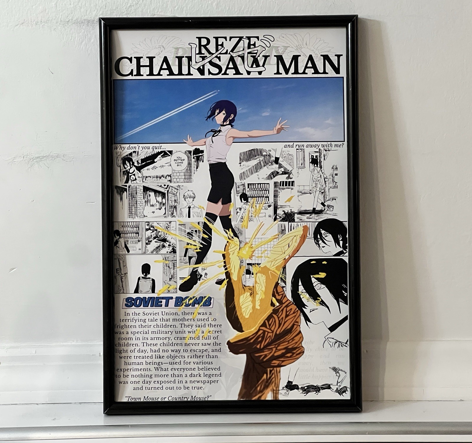 Chainsaw Man Reze Anime Horror Art Poster