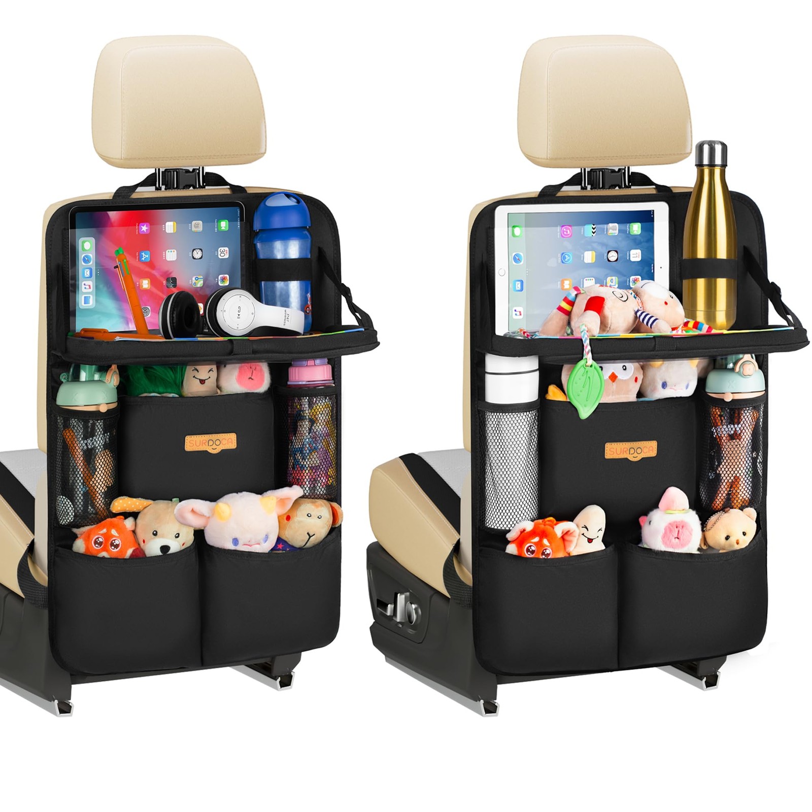 Backseat Car Organizer with Foldable Tray for Kids & Adults – NEW MODEL Seat ...