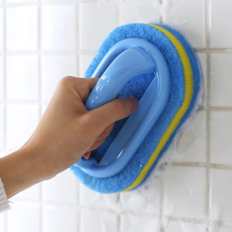 Kitchen Dish Scrubbing Brush 1 Pcs with Handle Heavy Duty Sink Bathroom Cleaning