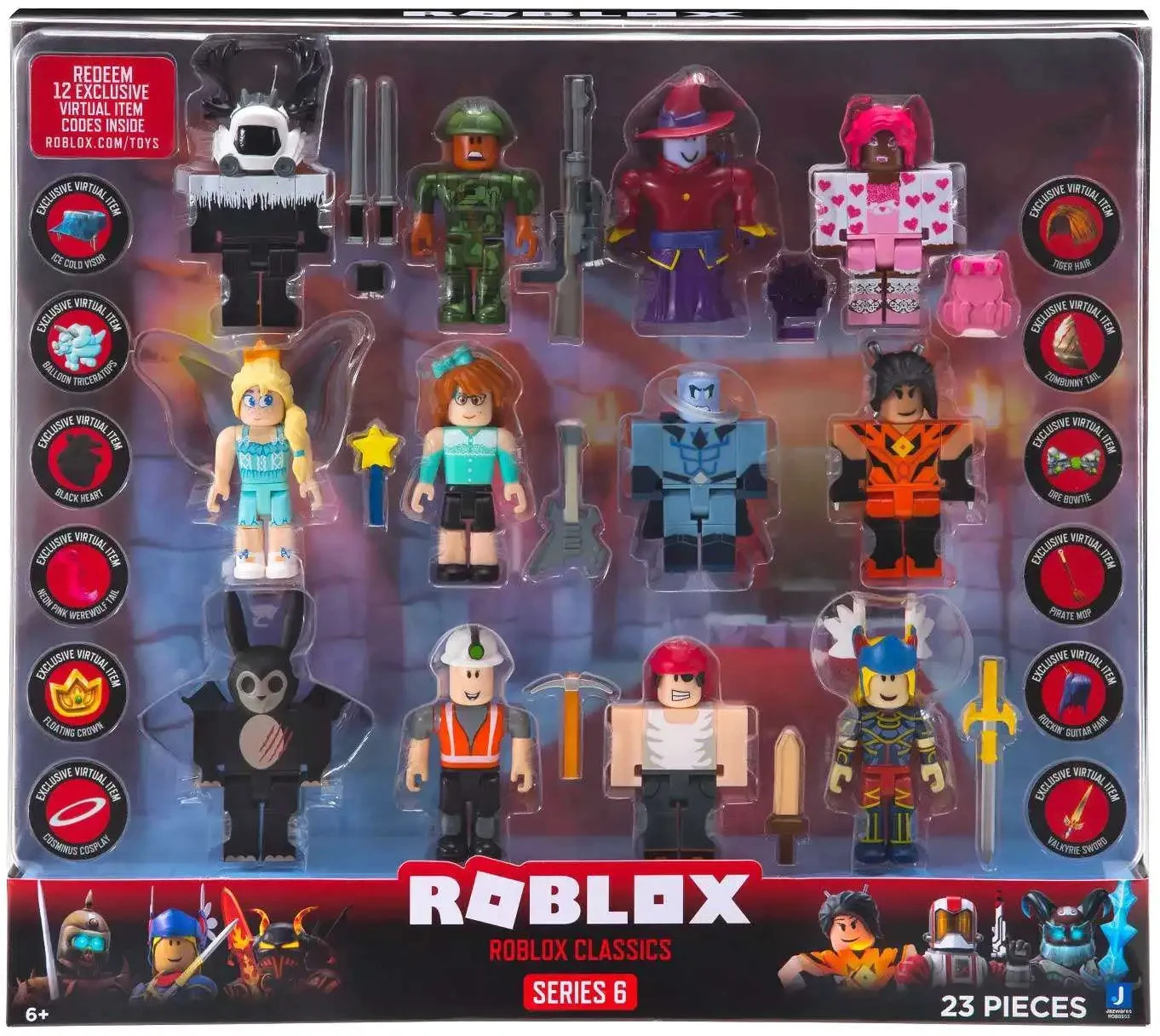 Roblox Action Collection - Series 6 Figures 12pk (Roblox Classics) (Includes ...
